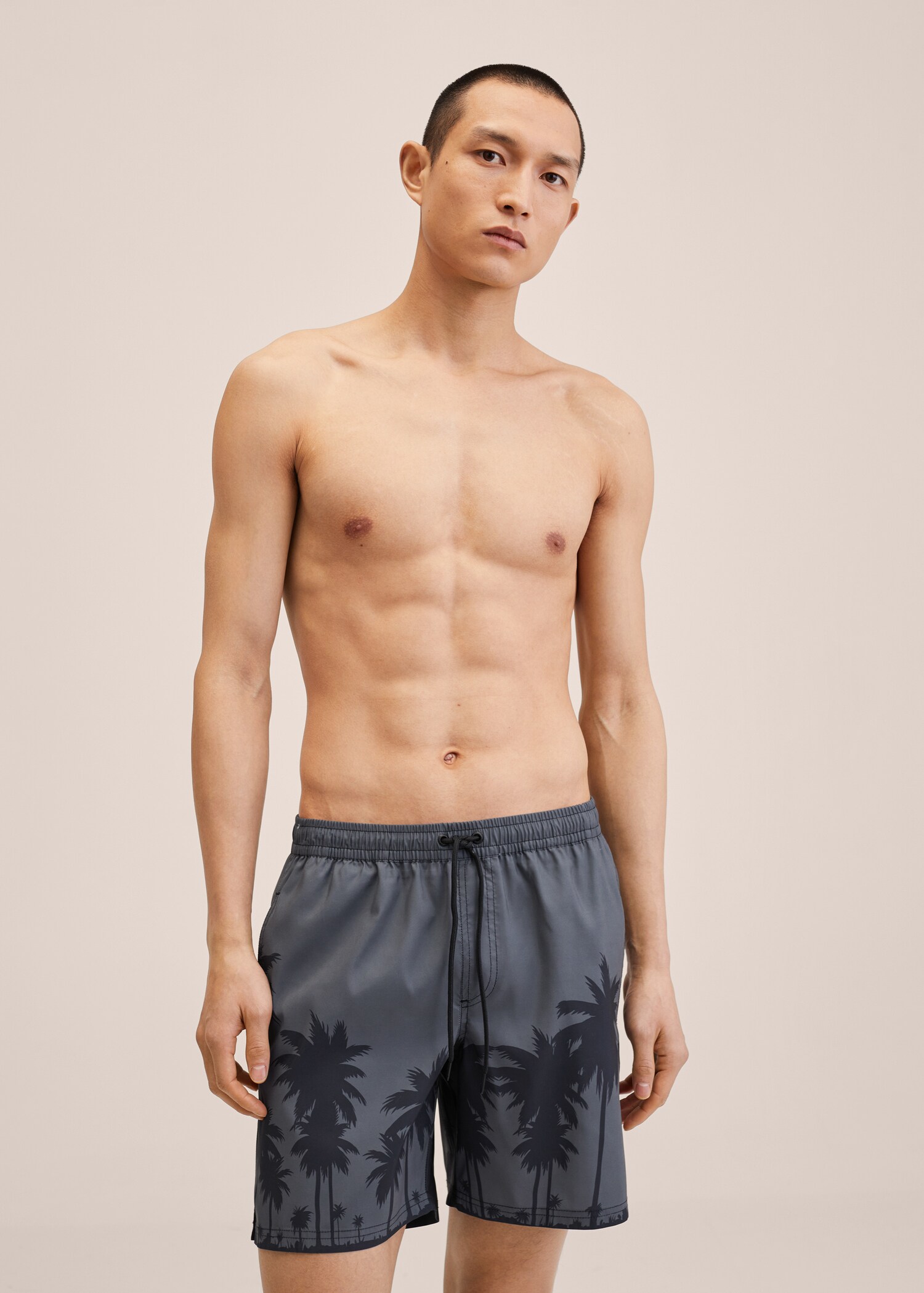 Tropical print swimming trunks - Medium plane
