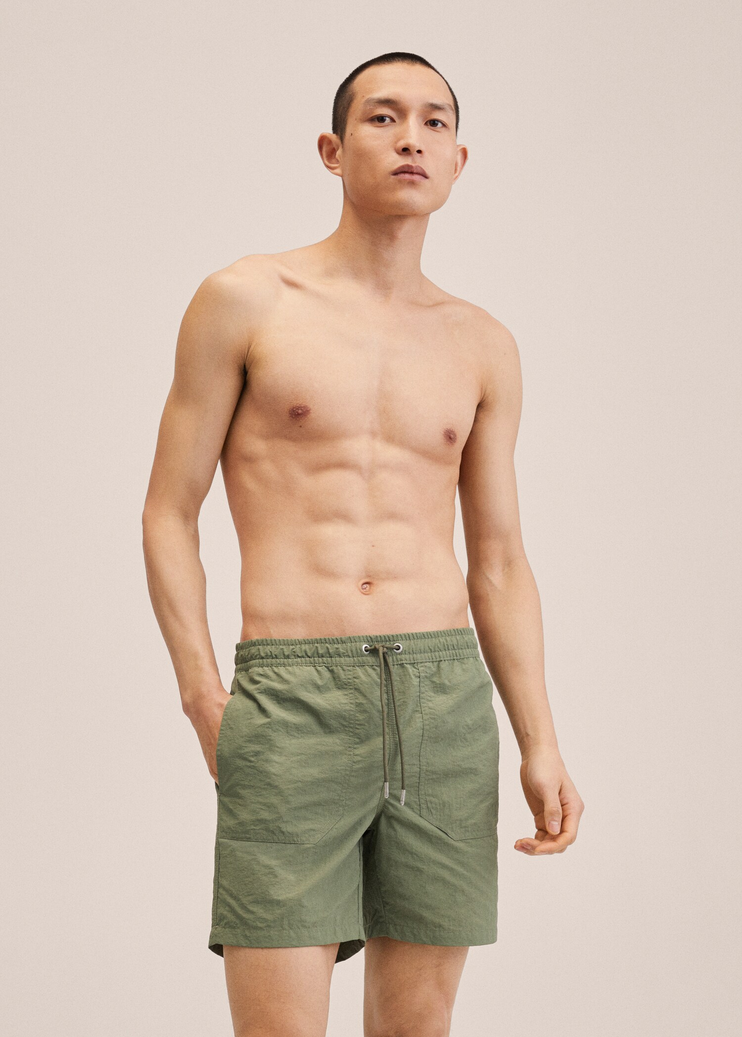 Cord plain swimming trunks - Medium plane