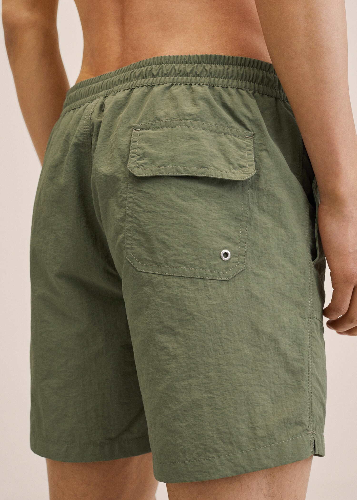 Cord plain swimming trunks - Details of the article 2