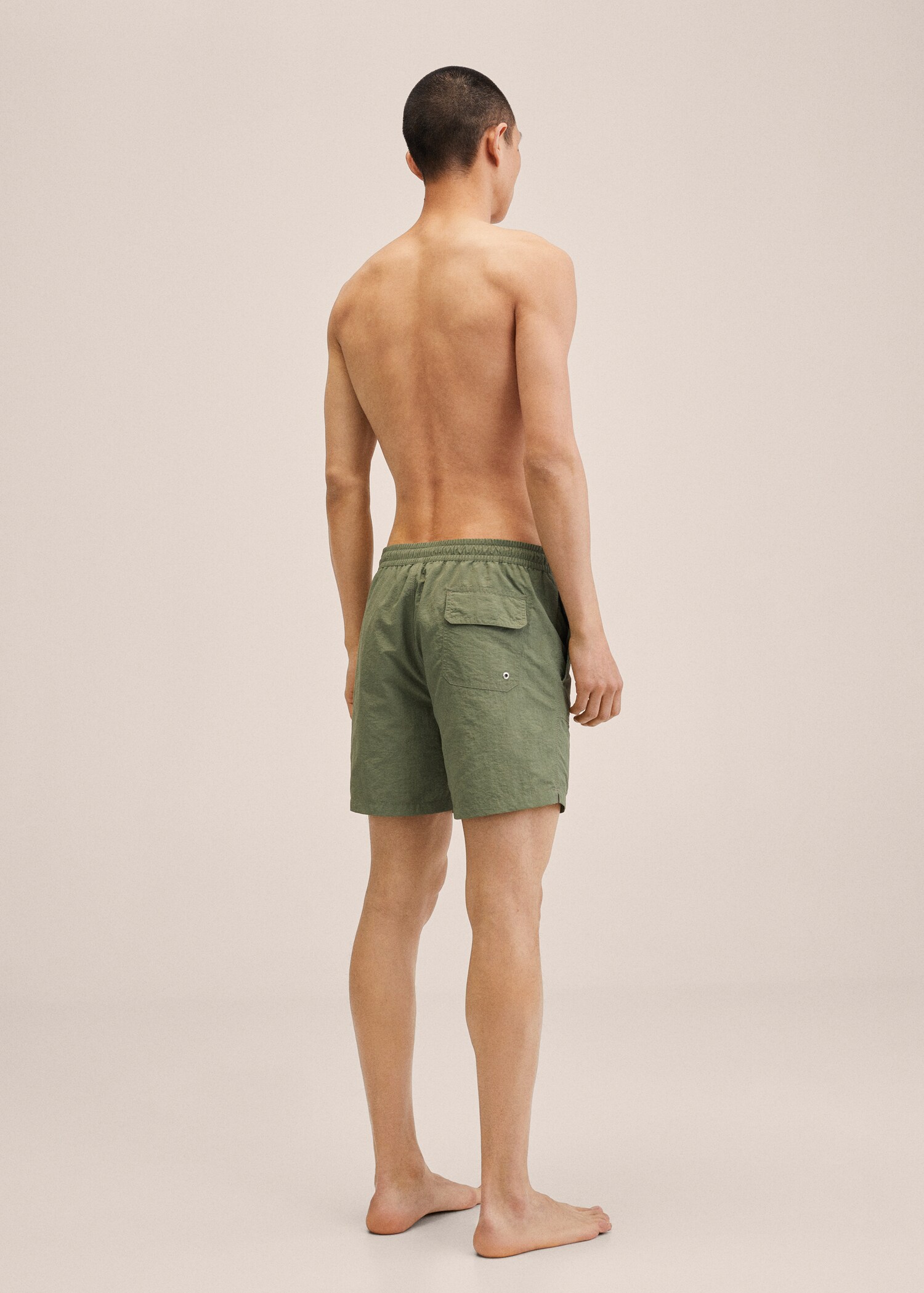 Cord plain swimming trunks - Reverse of the article