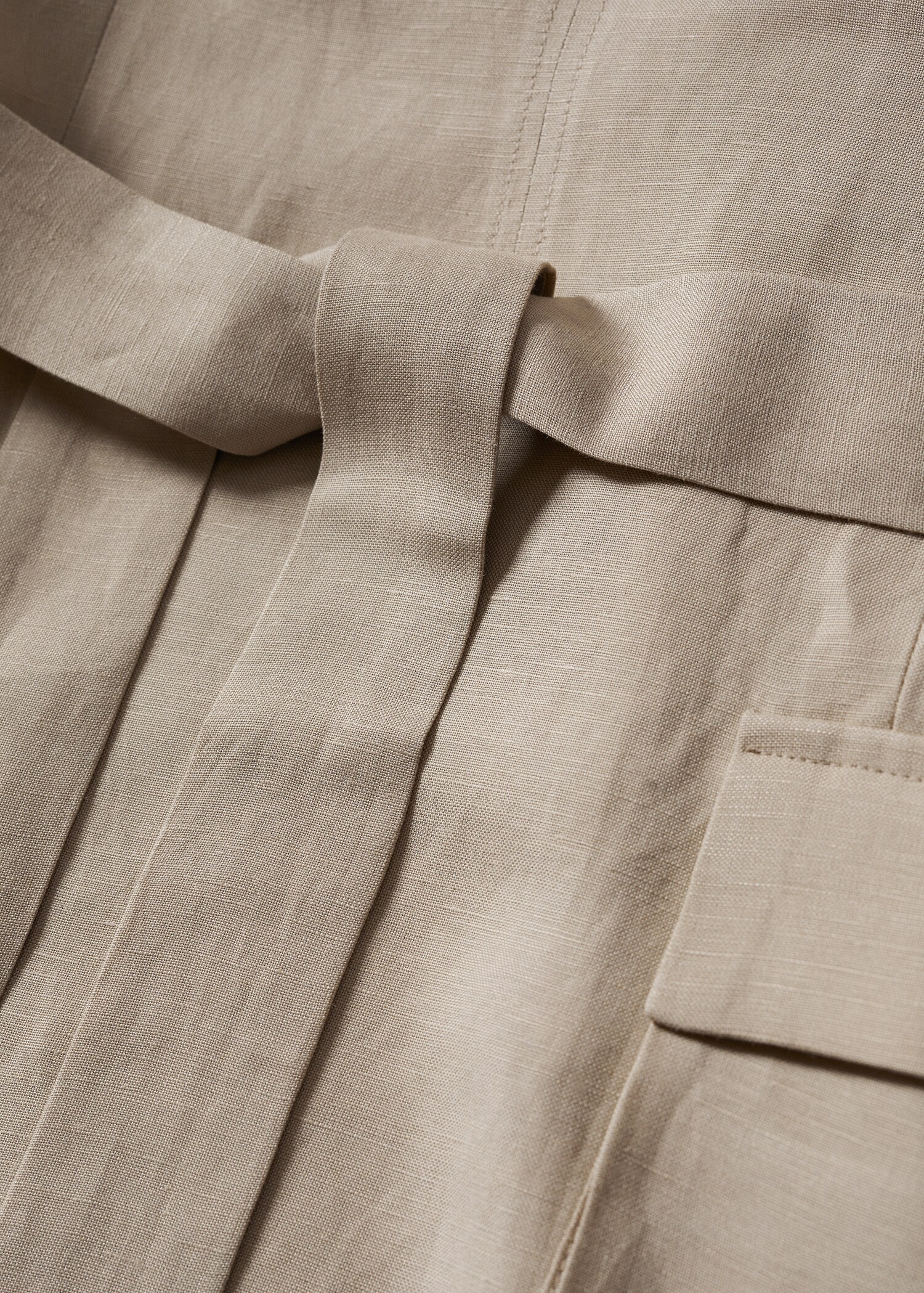 Vestido lino cinturón - Detalle del artículo 8