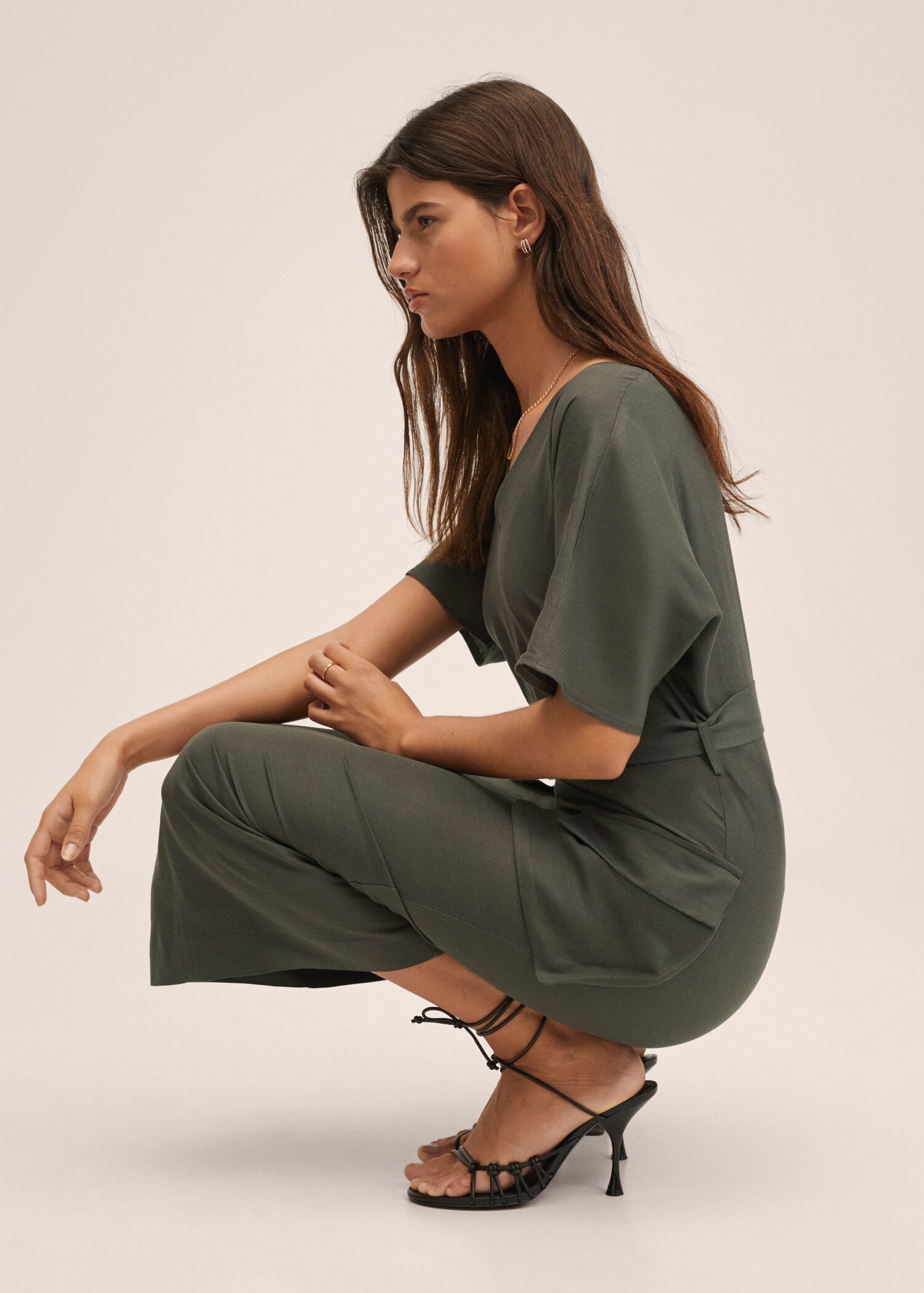 Belt linen dress - Details of the article 1