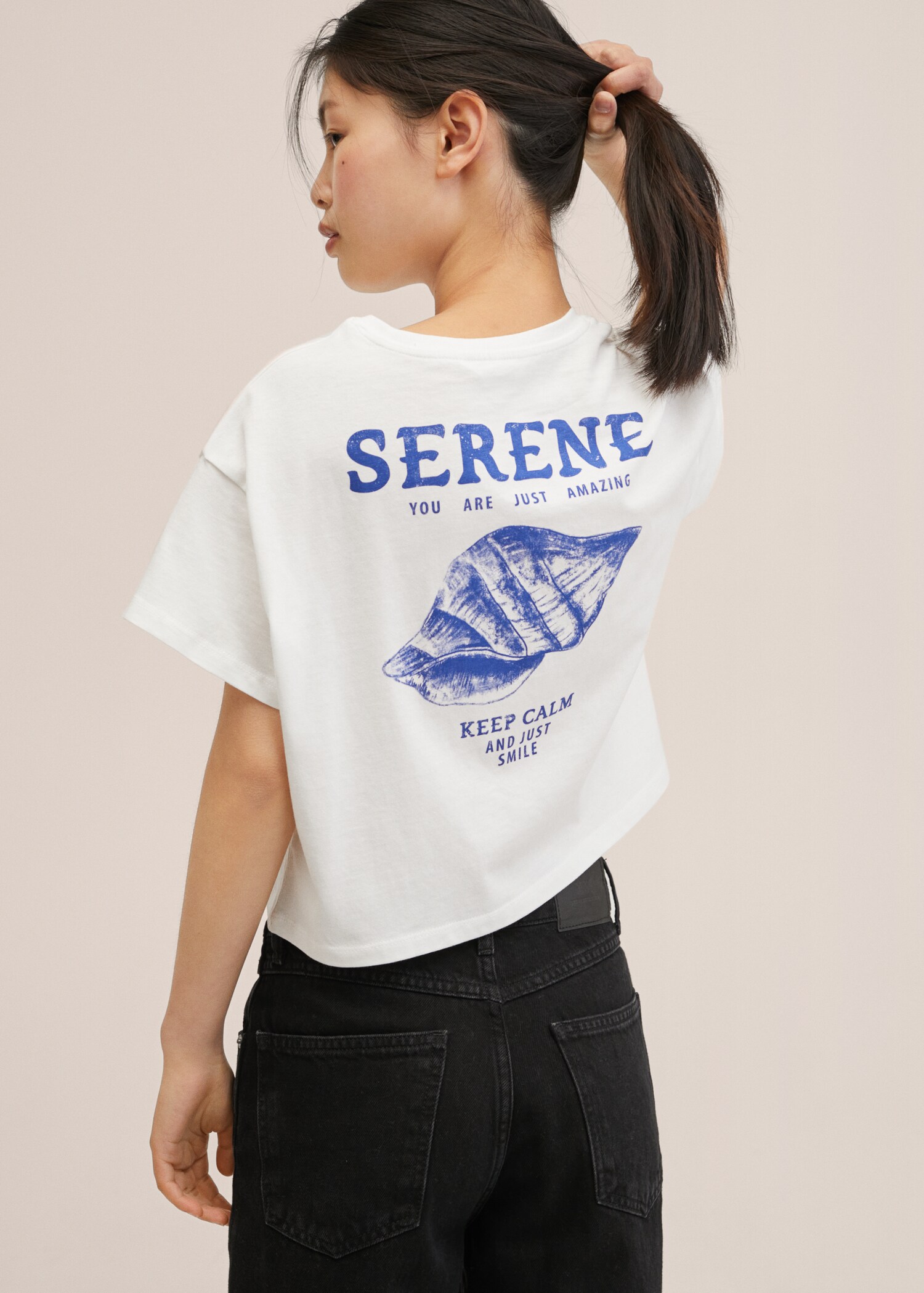 Printed t-shirt on the back - Reverse of the article