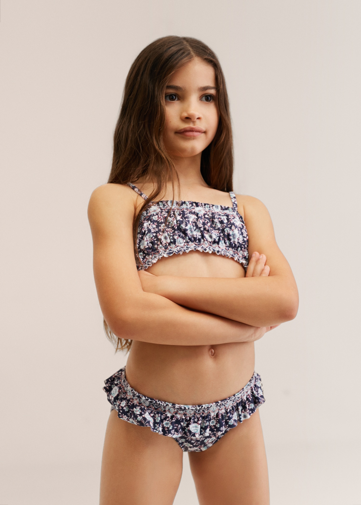 Gebloemde bikini met ruche - Detail van het artikel 7