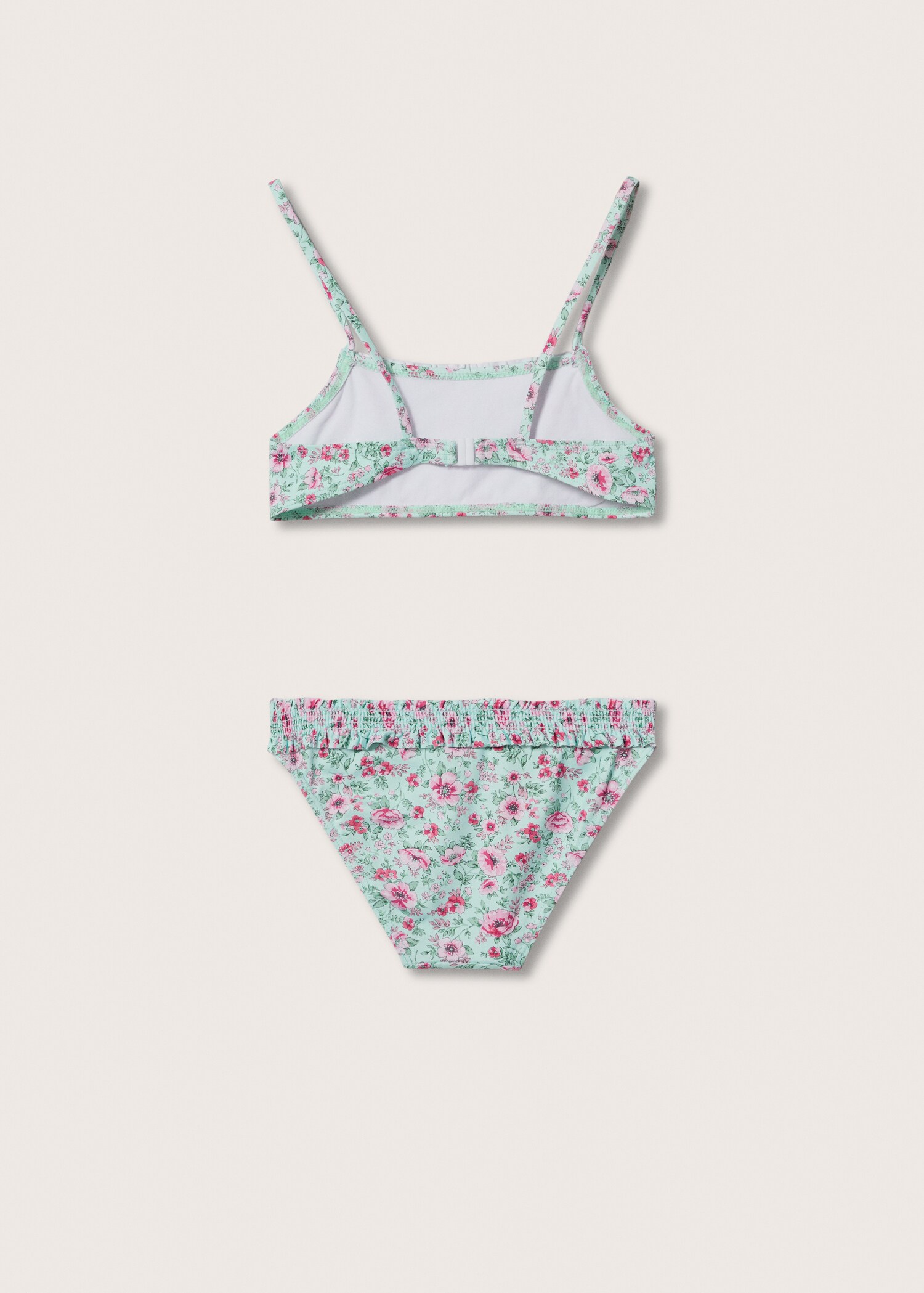 Floral bikini with ruffles - Reverse of the article