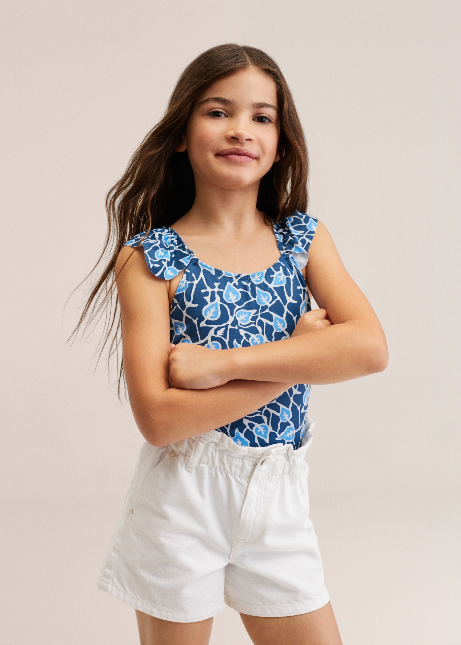 Leaf-print swimsuit - Details of the article 6