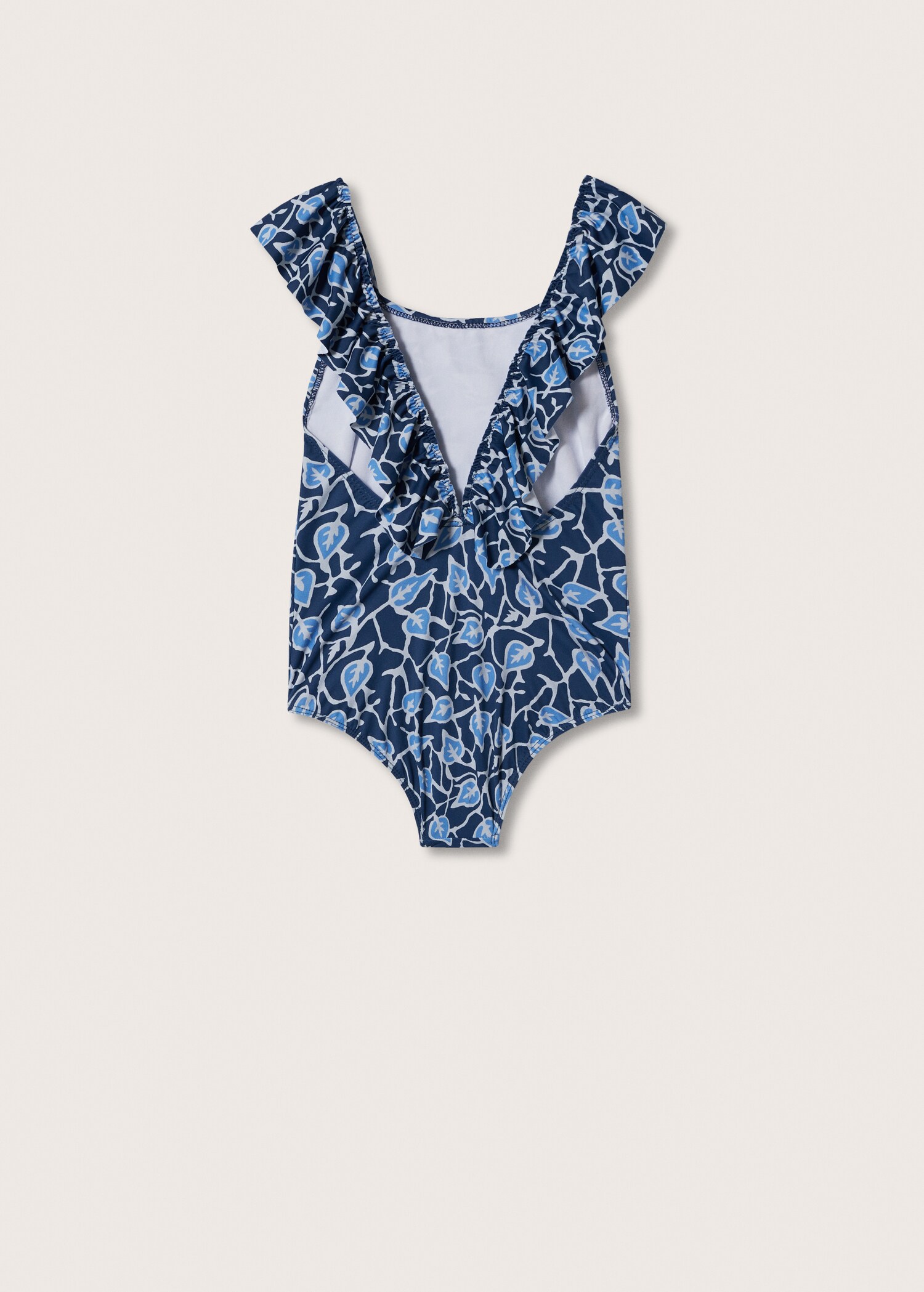 Leaf-print swimsuit - Reverse of the article
