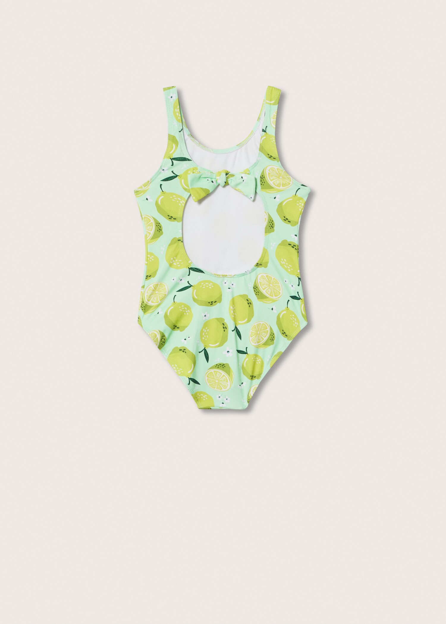 Lime-print swimsuit - Reverse of the article