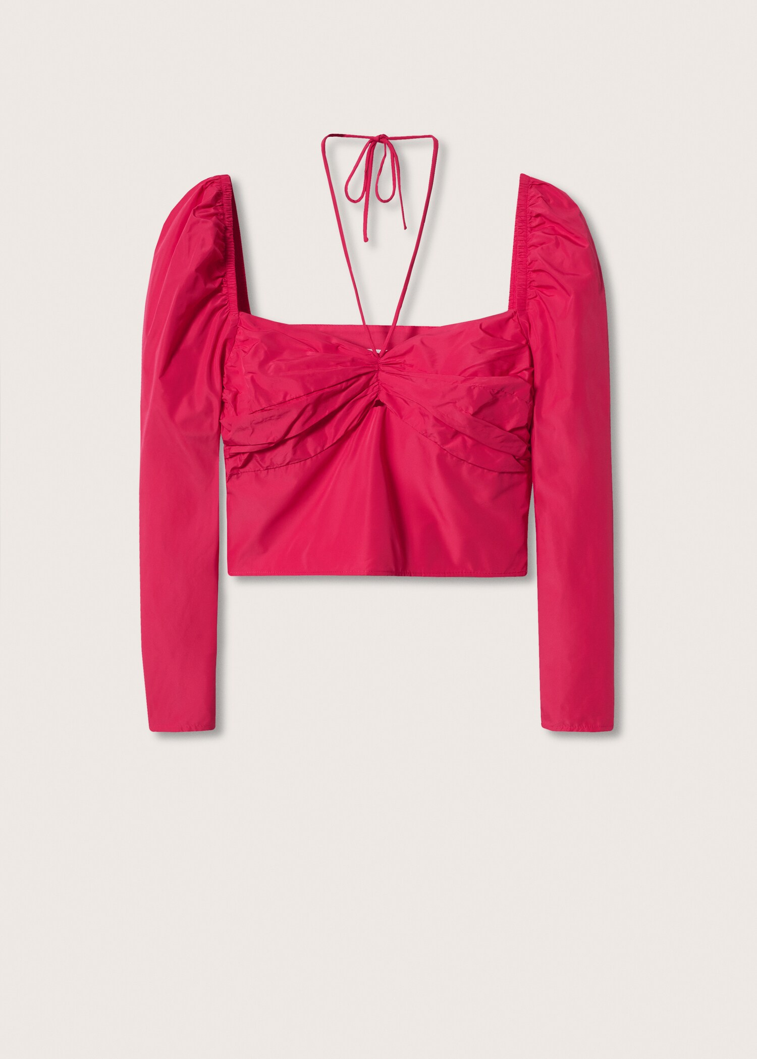 Blusa crop maniche a palloncino - Articolo senza modello