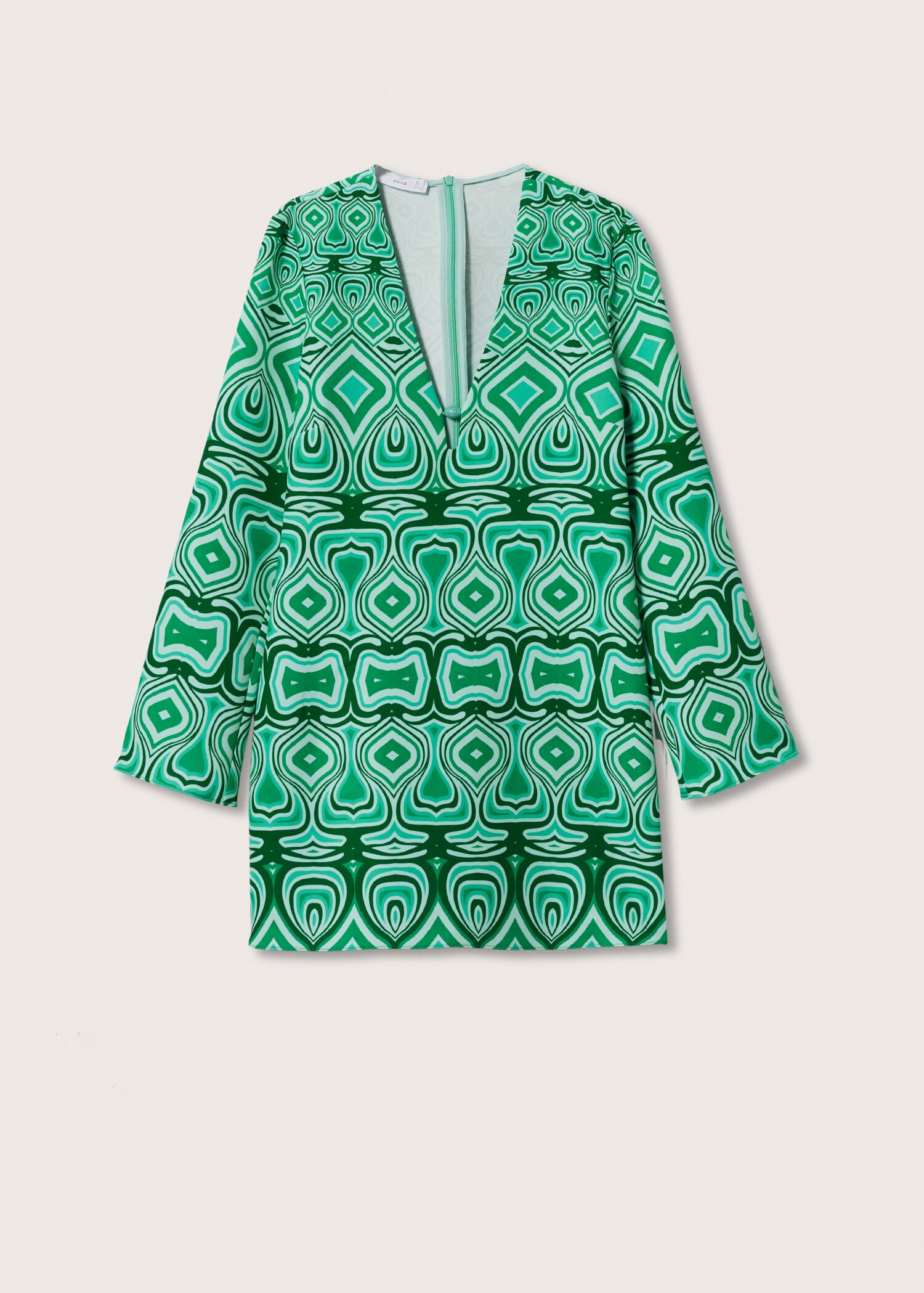 Šaty s potiskem ve stylu retro - Zboží bez modelu