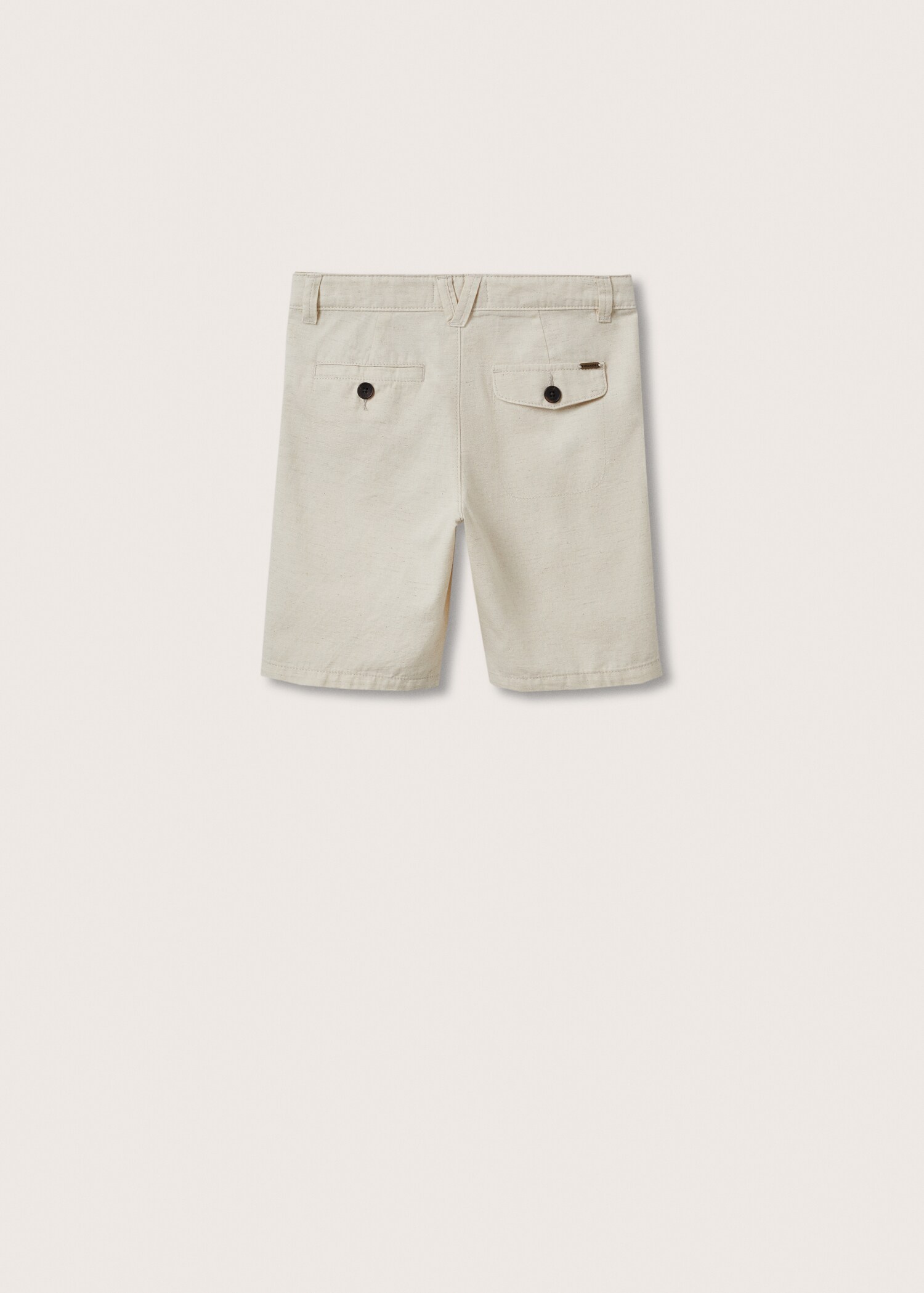 Linen cotton bermuda shorts - Reverse of the article