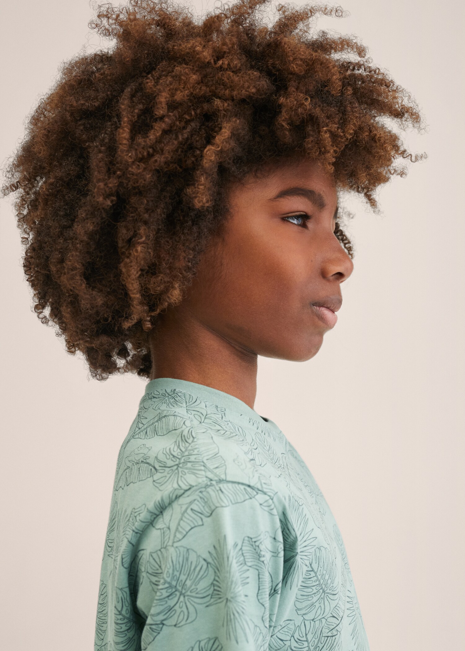Leaf print T-shirt - Details of the article 1