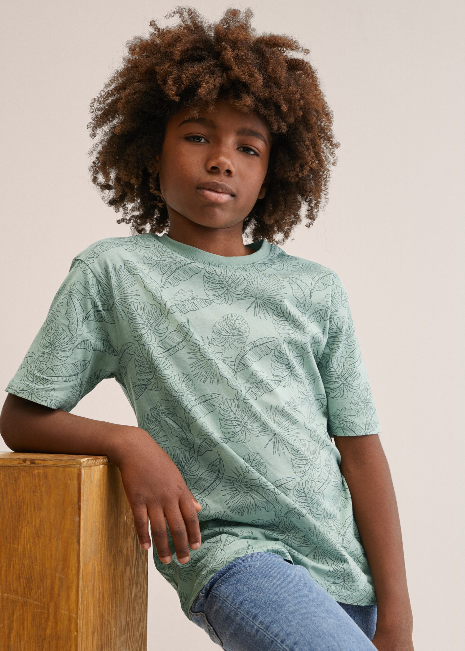 Leaf print T-shirt - Details of the article 2