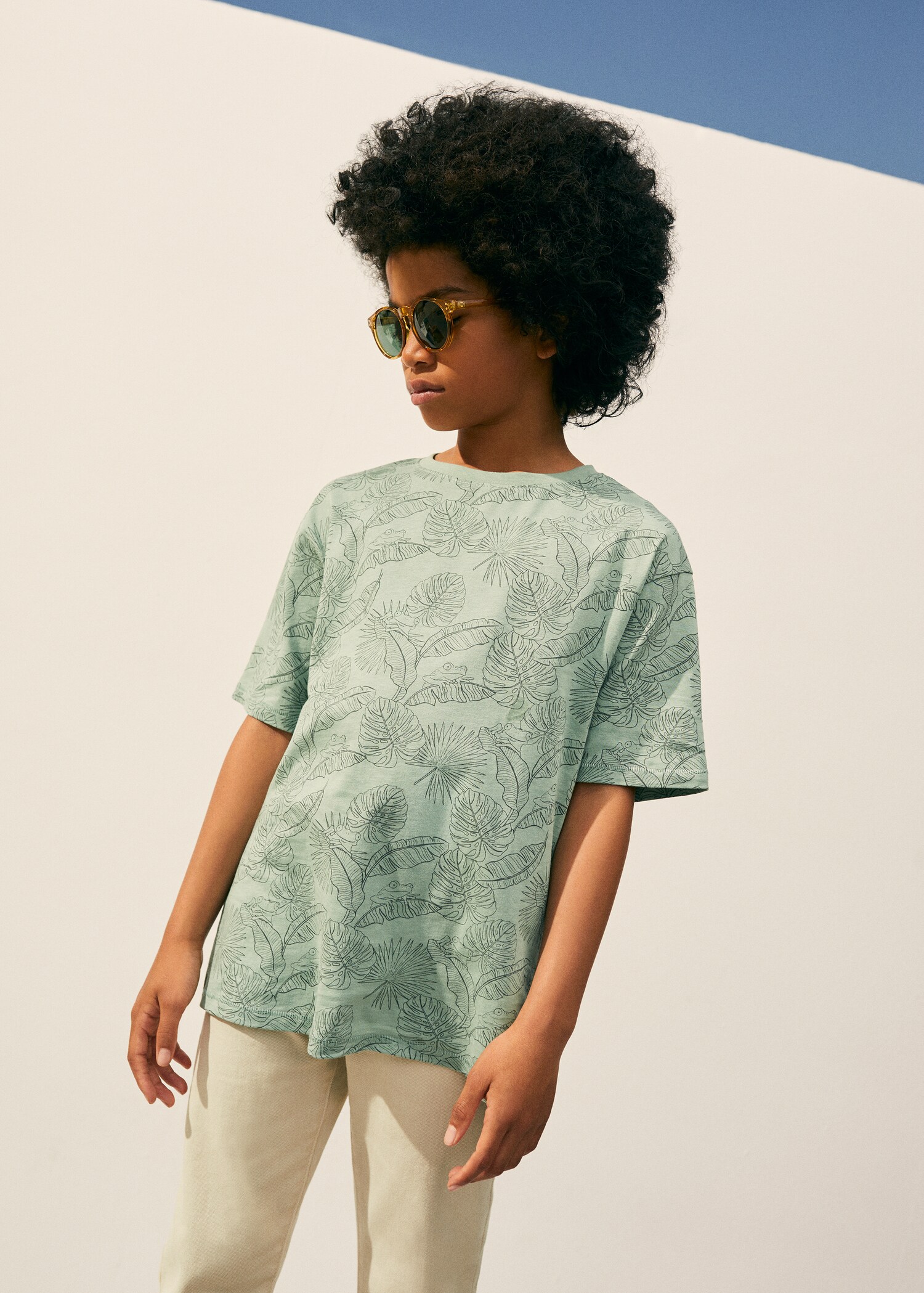 Leaf print T-shirt - Details of the article 5