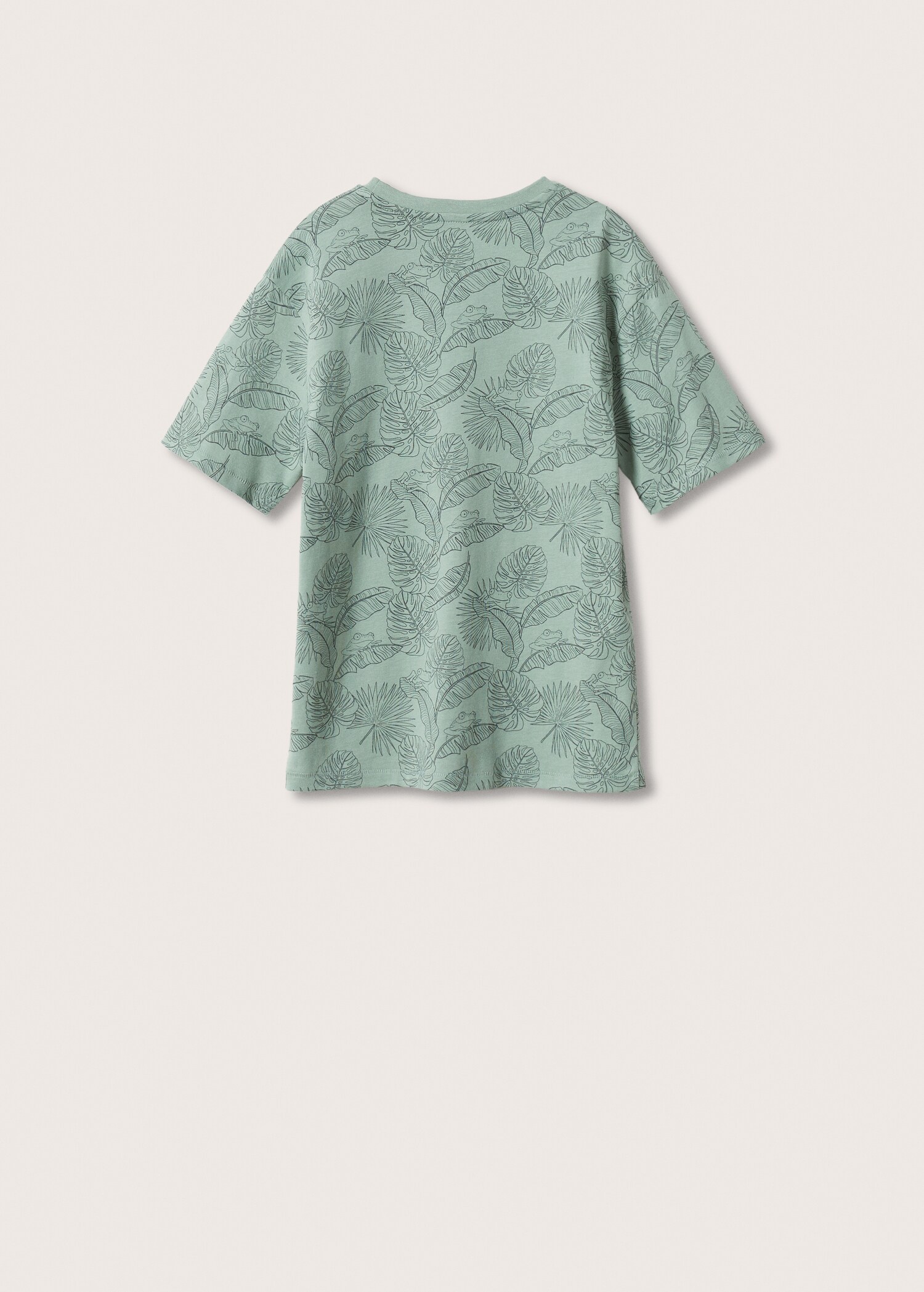 Leaf print T-shirt - Reverse of the article
