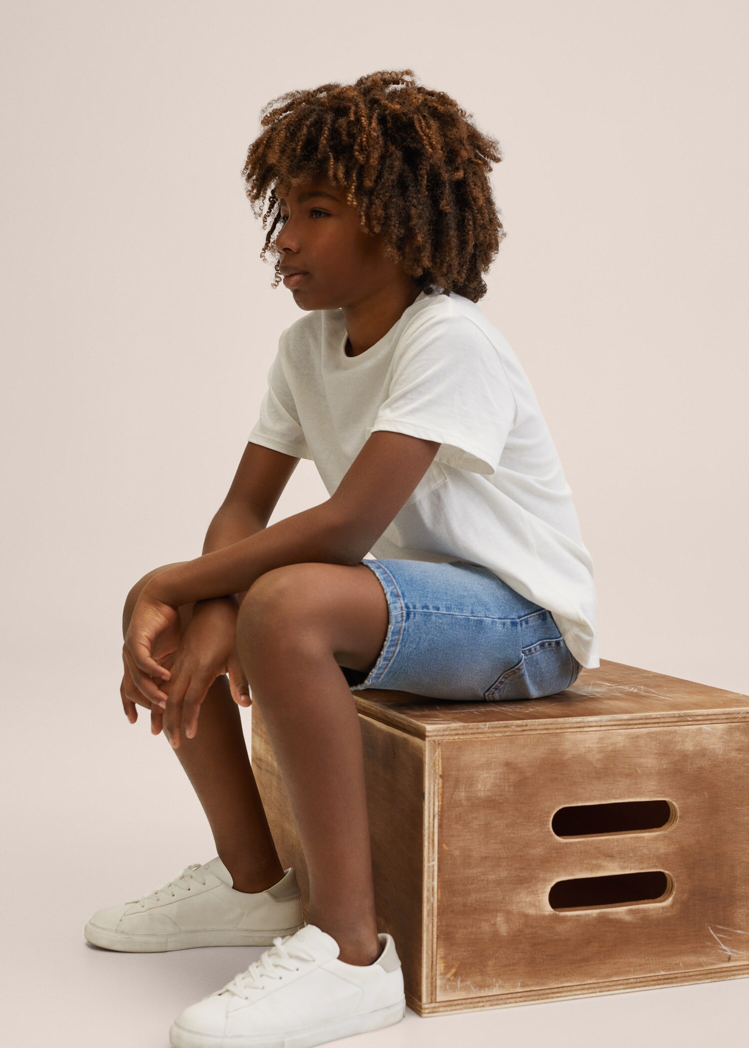 Cotton denim shorts - Details of the article 3