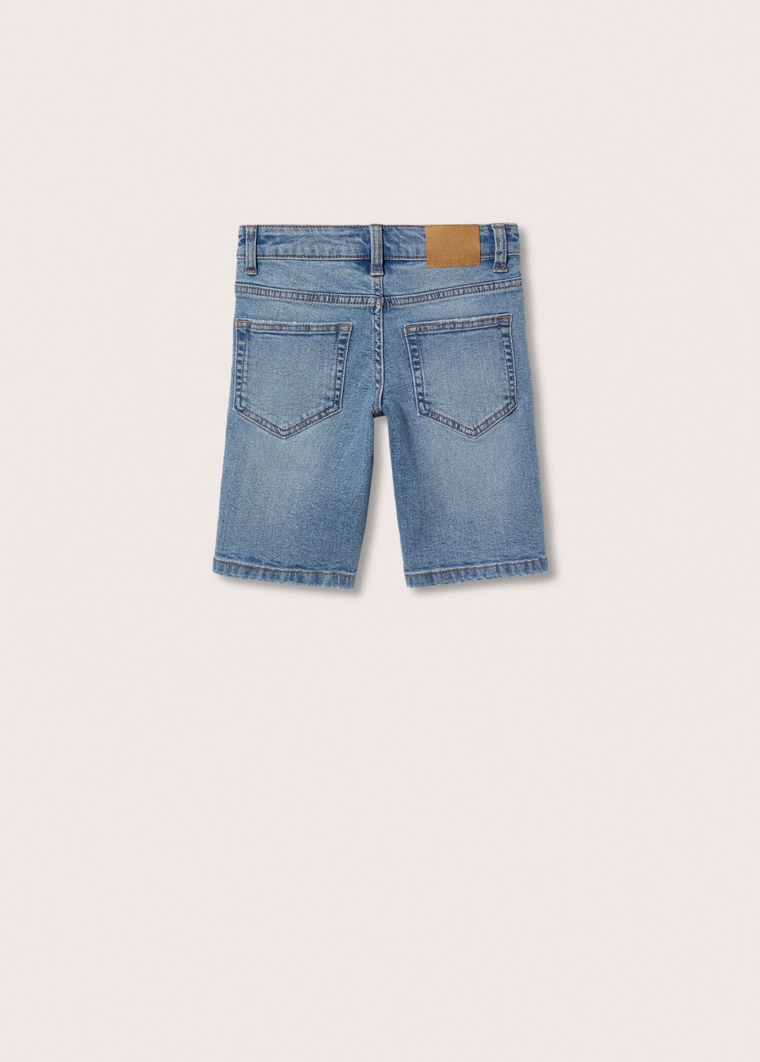 Cotton denim shorts - Reverse of the article
