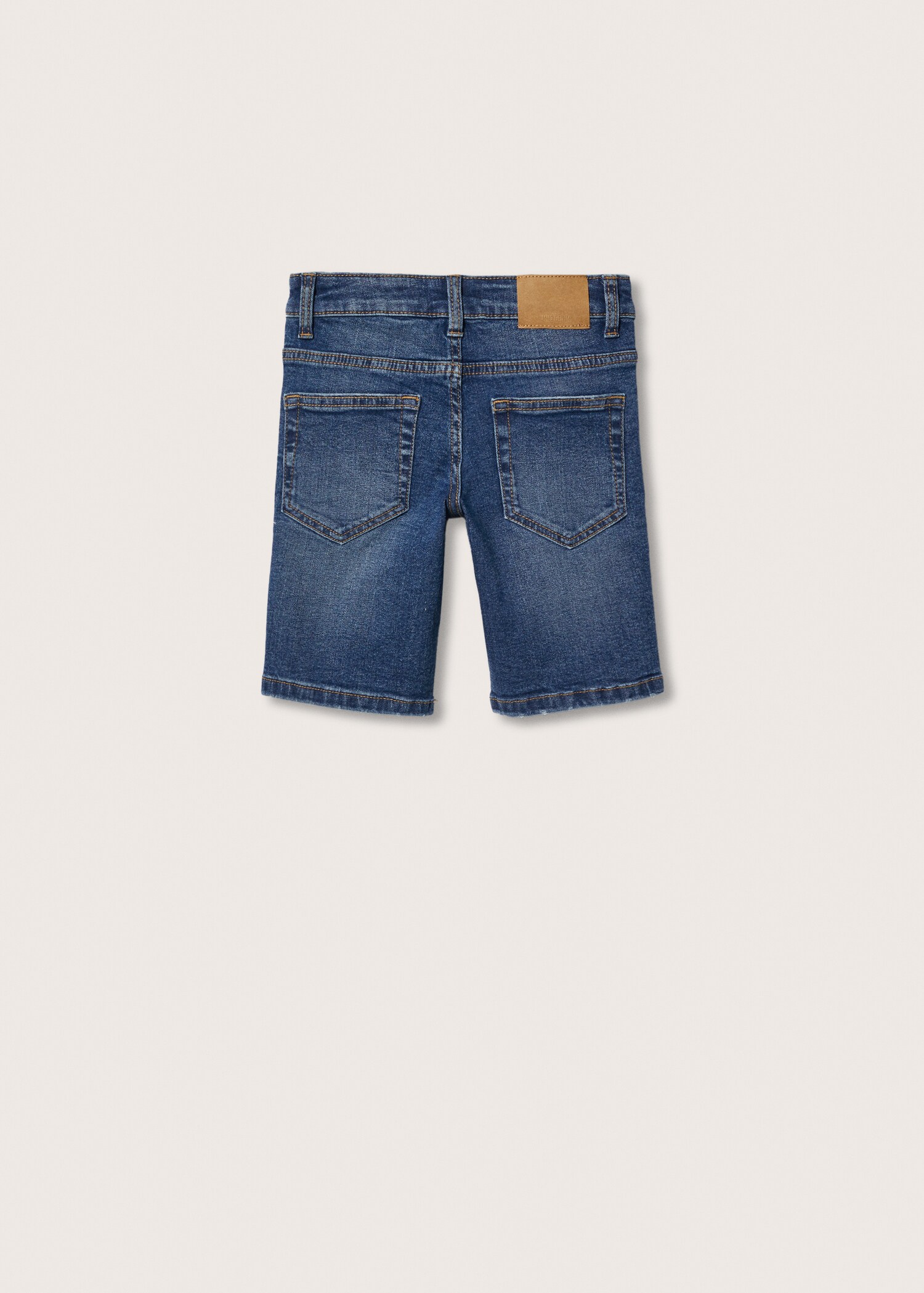 Cotton denim shorts - Reverse of the article