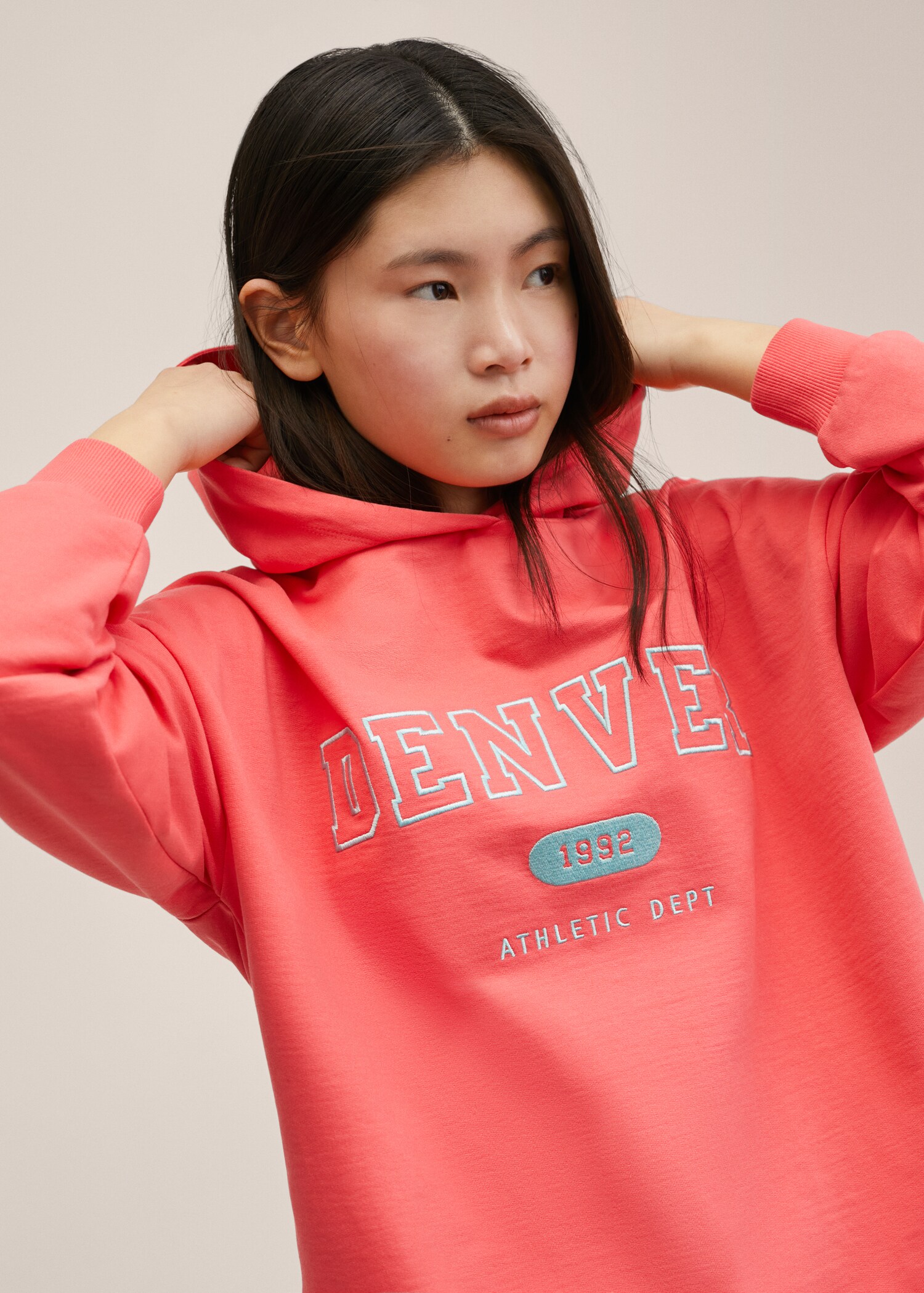 Mönstrad sweatshirt med huva - Detaljer om artikeln 2