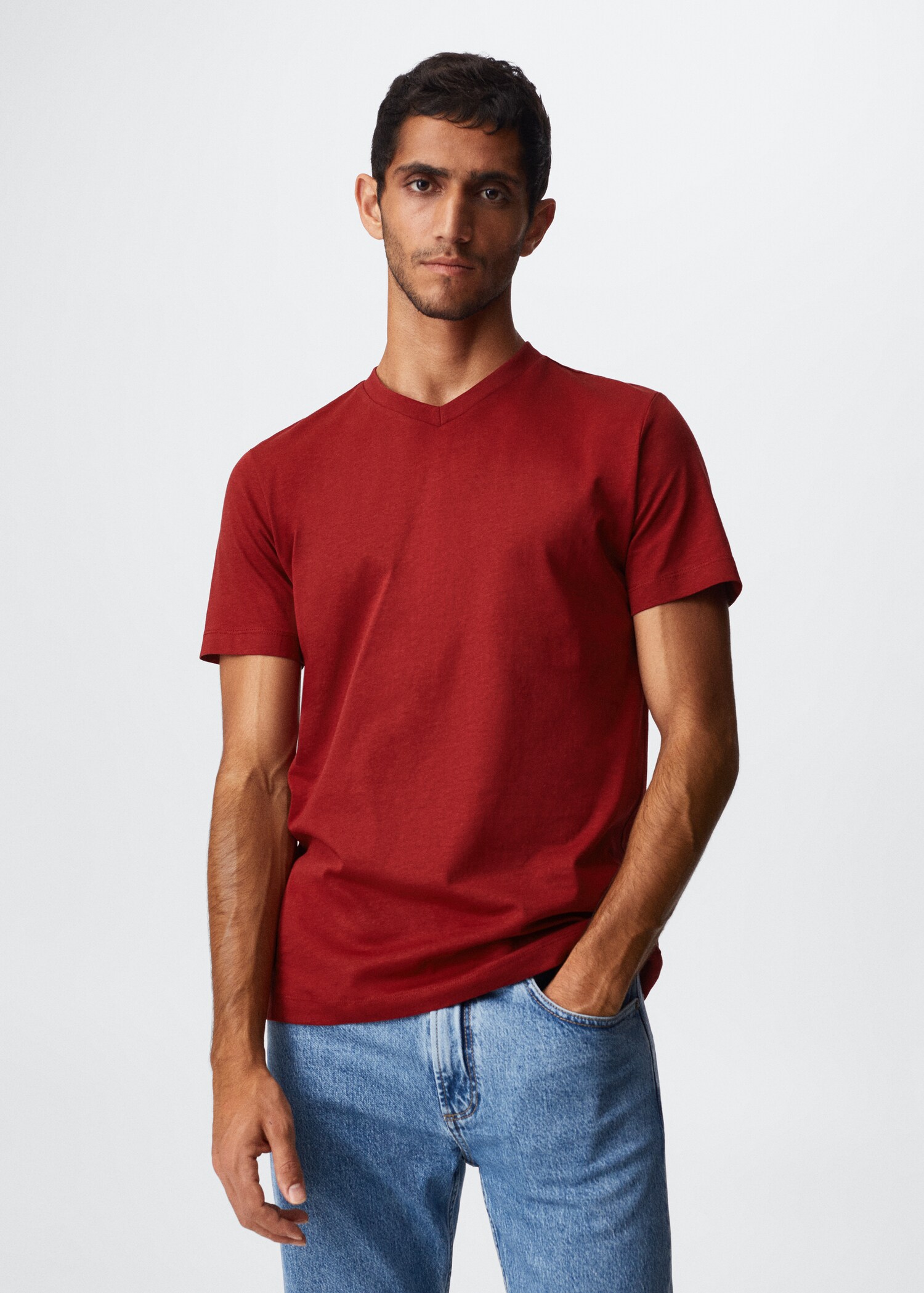 Sustainable cotton basic T-shirt - Medium plane