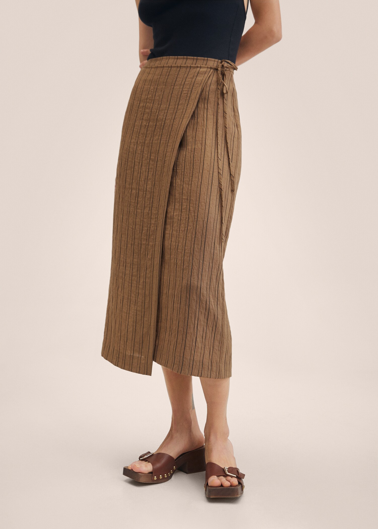 Striped wrap skirt - Medium plane