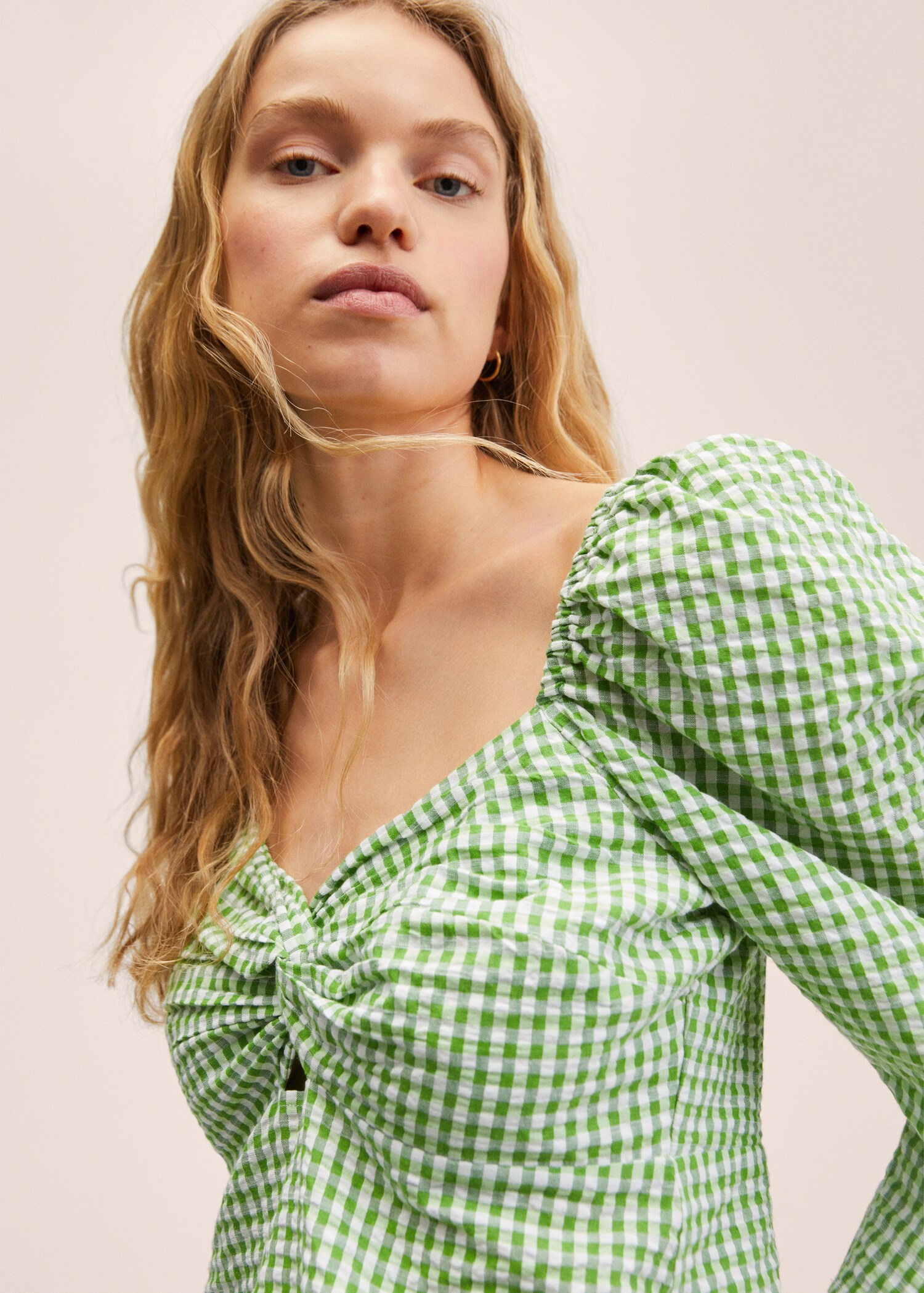 Blusa algodón cuadro vichy - Detalle del artículo 2