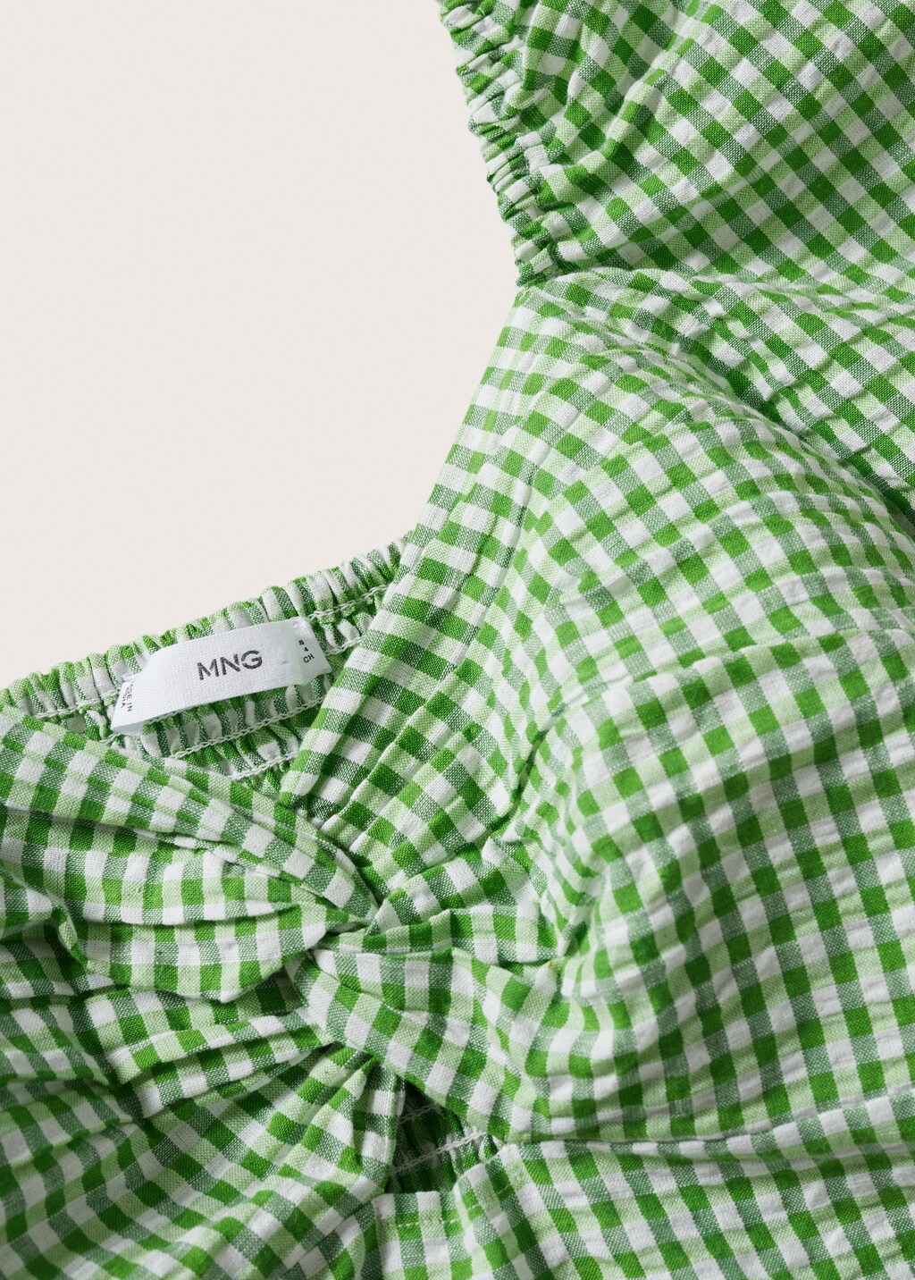 Blusa cuadros vichy mango clearance
