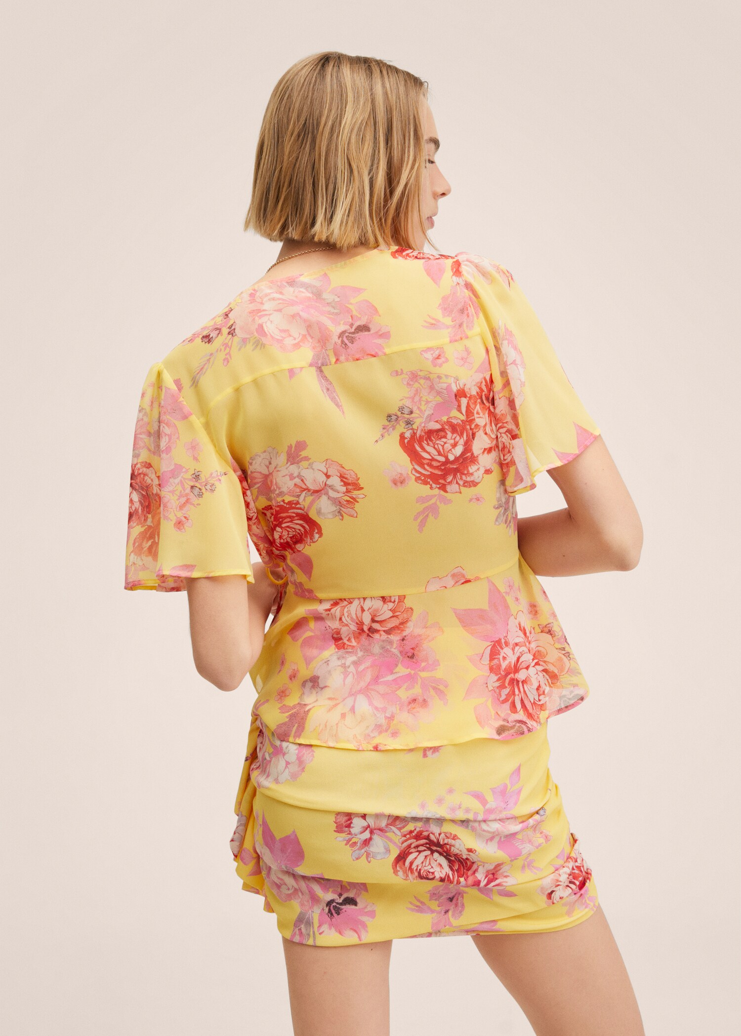 Wrap floral blouse - Reverse of the article