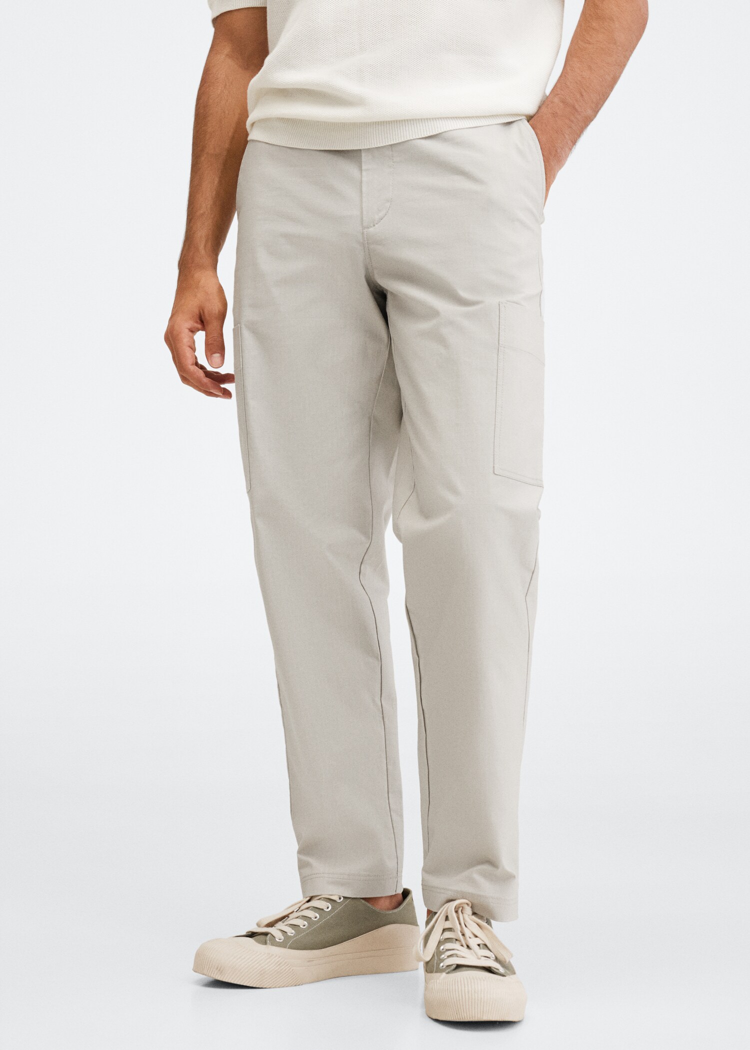 Pantalón cargo algodón - Plano medio