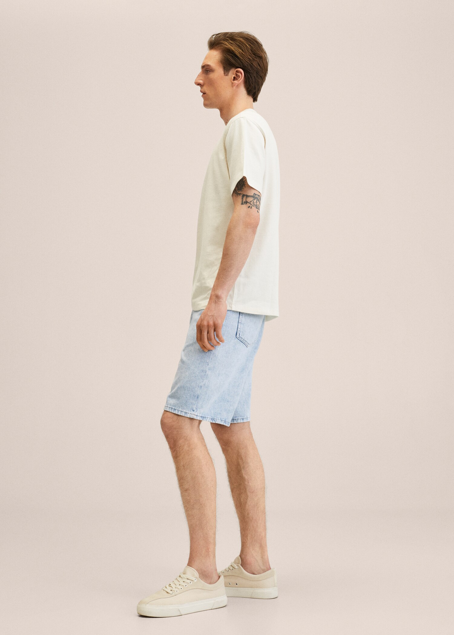 Jeans-Bermudashorts mit Bleached-Waschung - Detail des Artikels 2