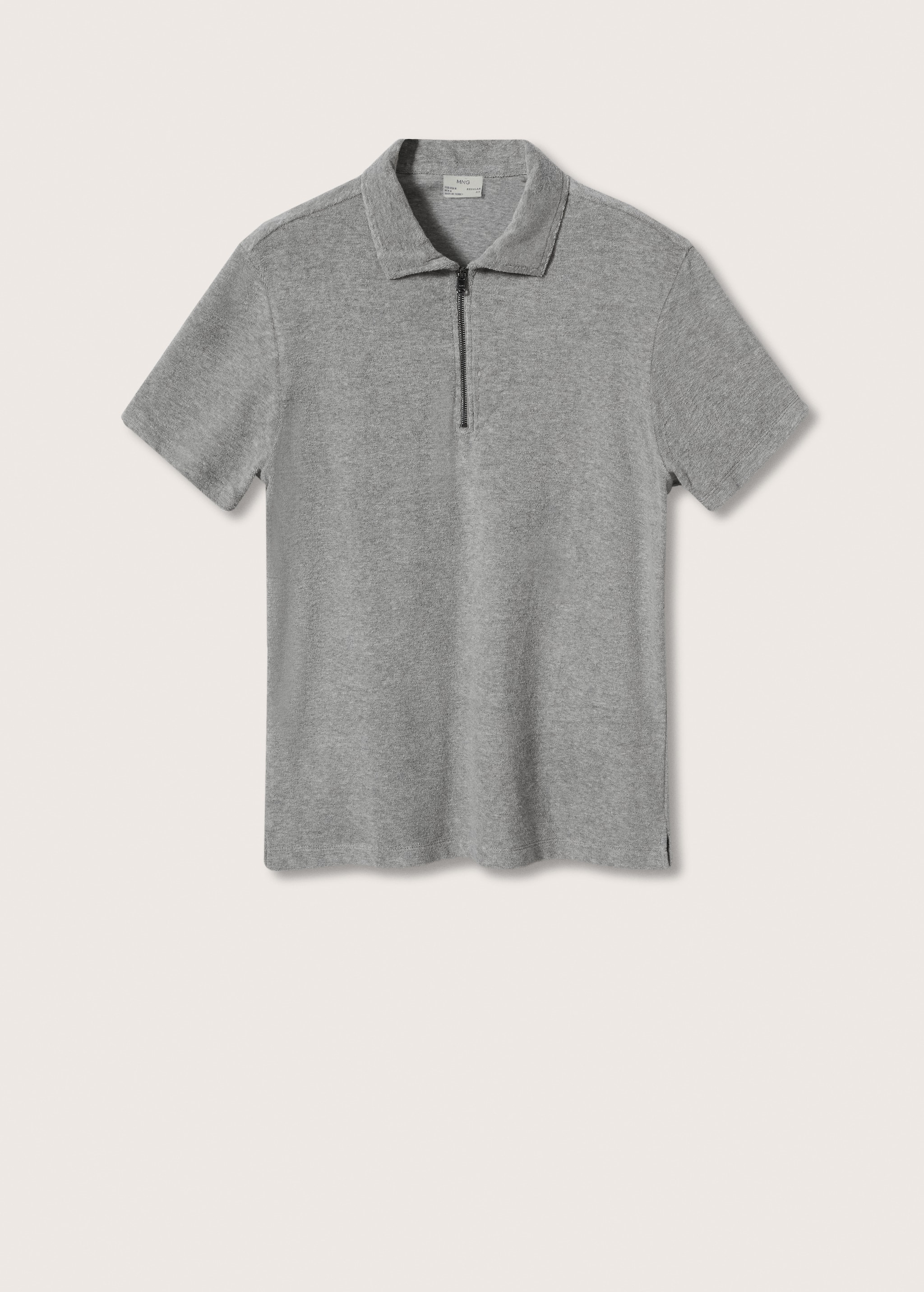 Cotton towel texture polo shirt - Article without model