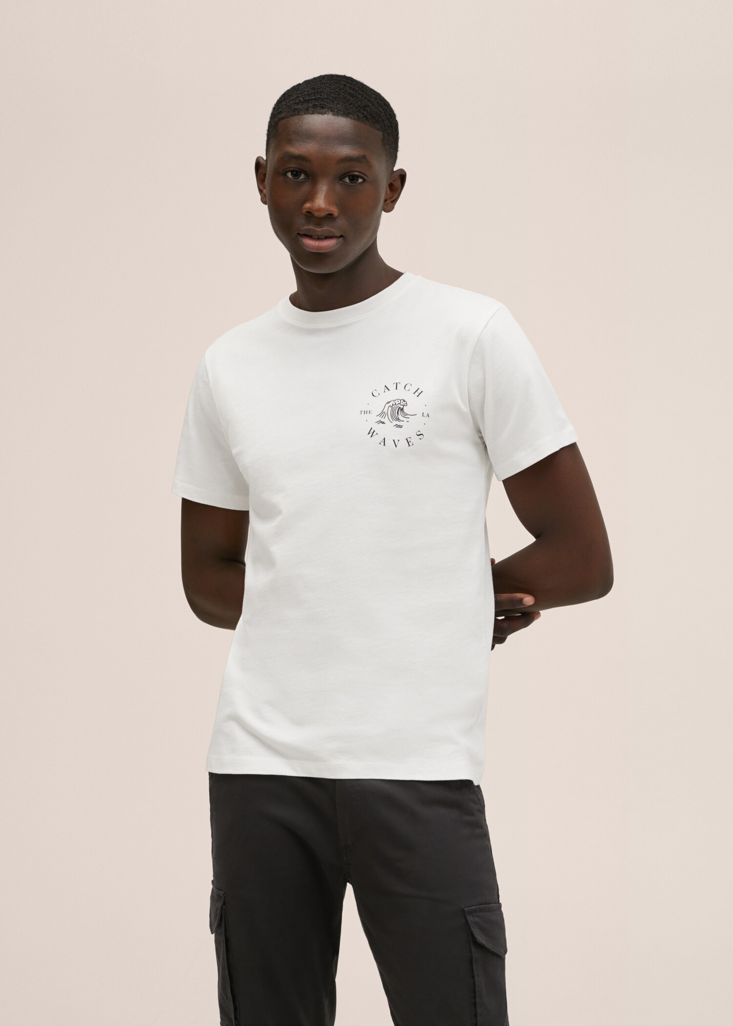 Printed cotton-blend T-shirt - Details of the article 1
