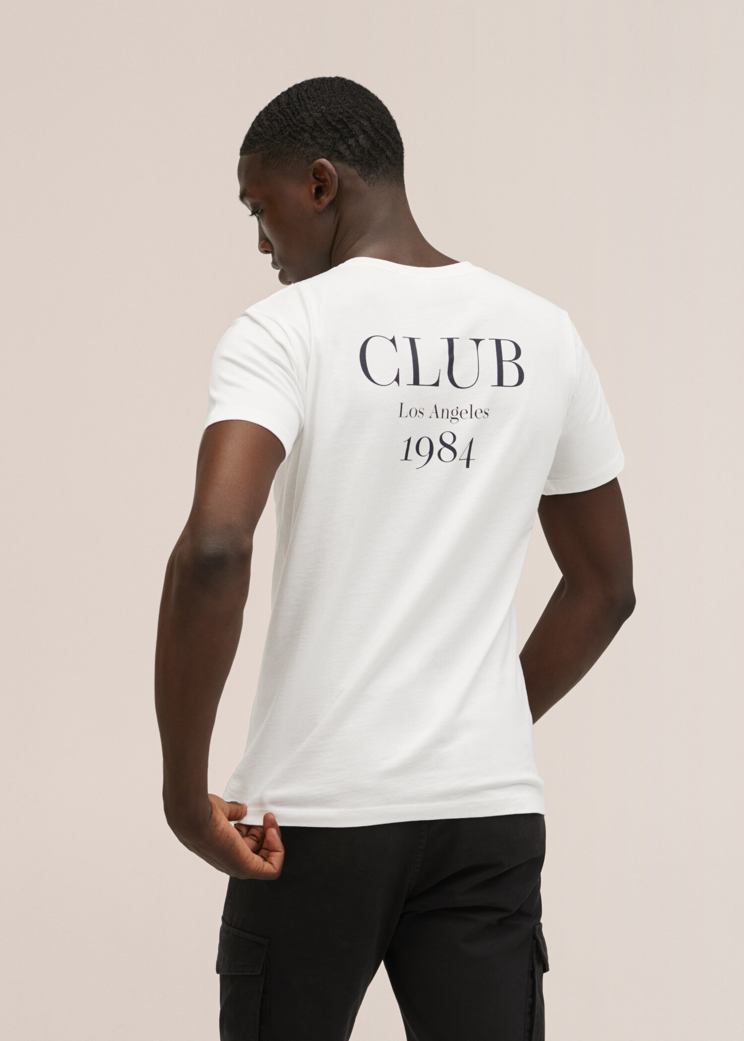 Printed cotton-blend T-shirt - Reverse of the article