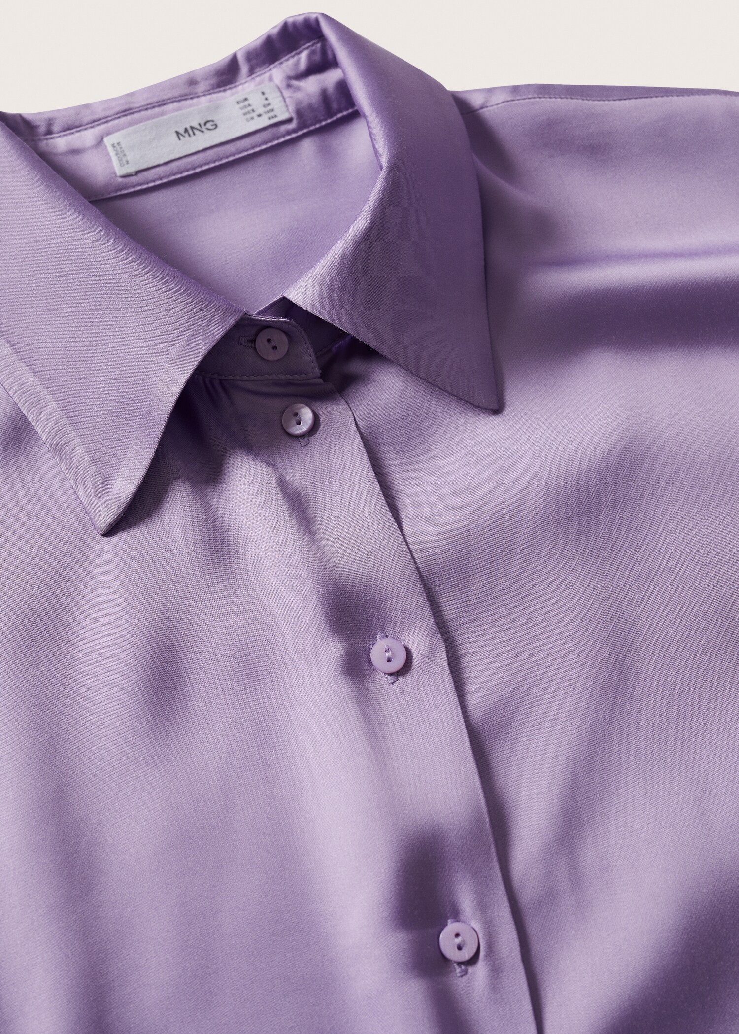 Camisa satinada oversize - Detalle del artículo 8