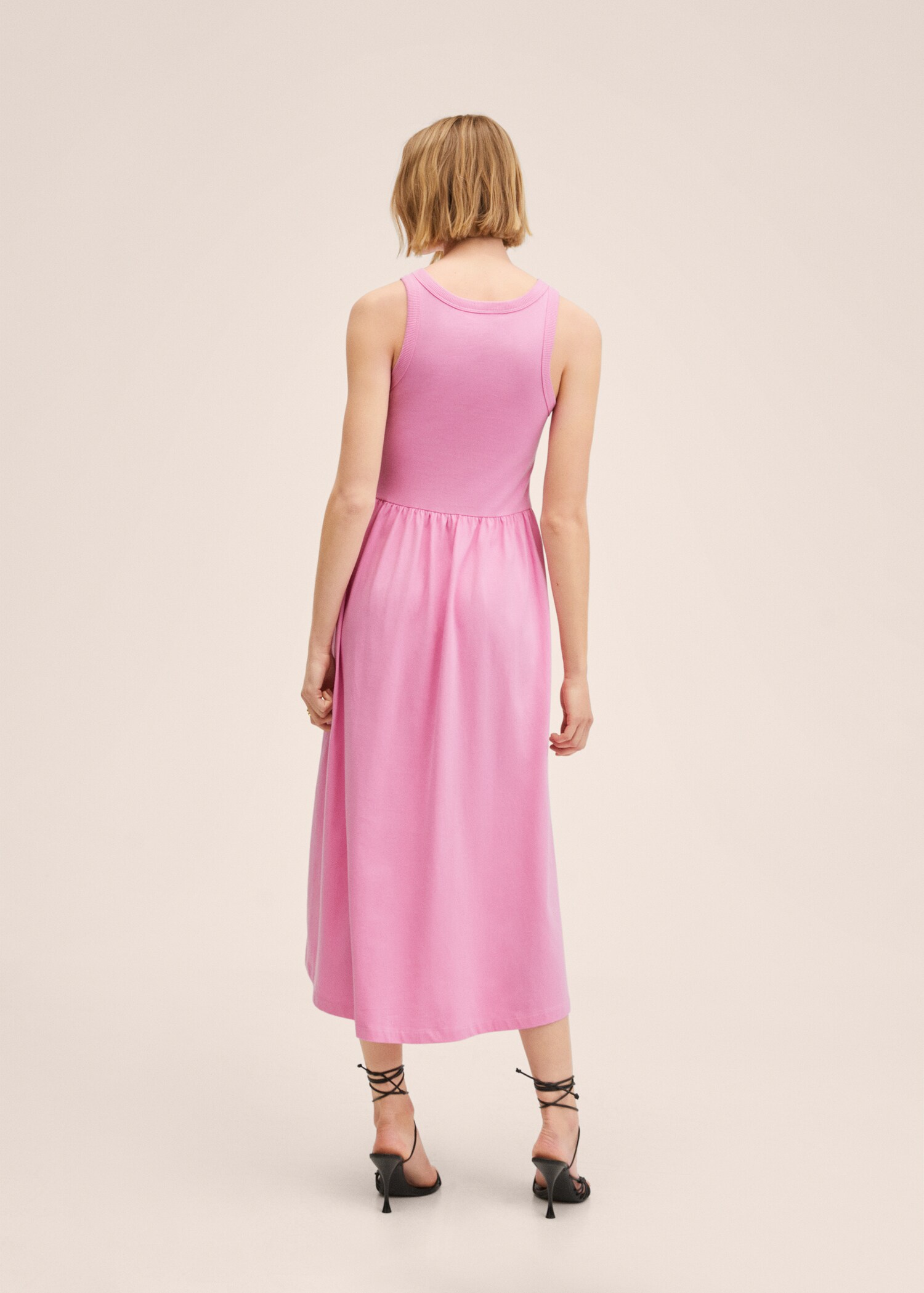 Vestido combinado algodón - Reverso del artículo