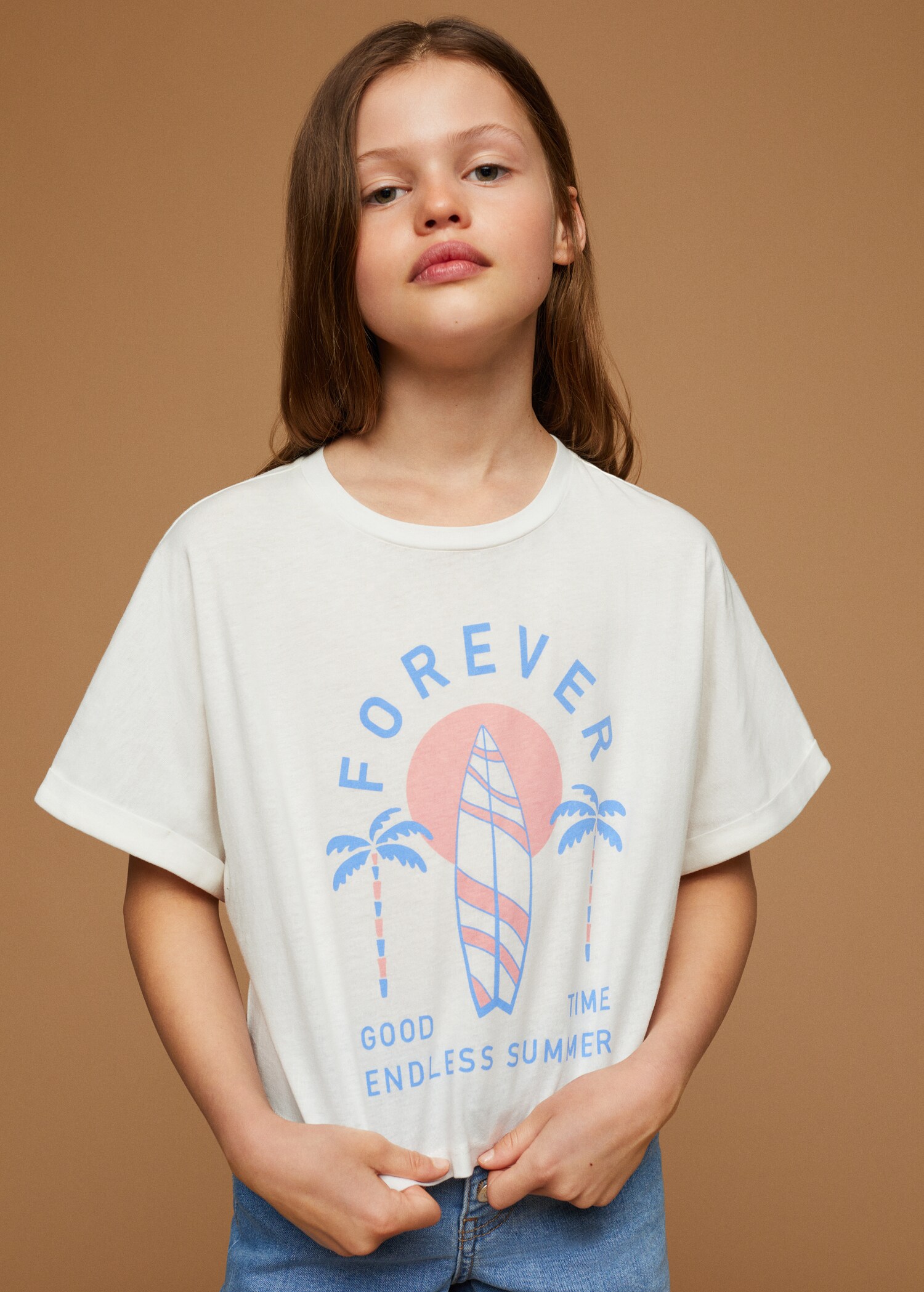 Camiseta estampada algodón - Plano medio