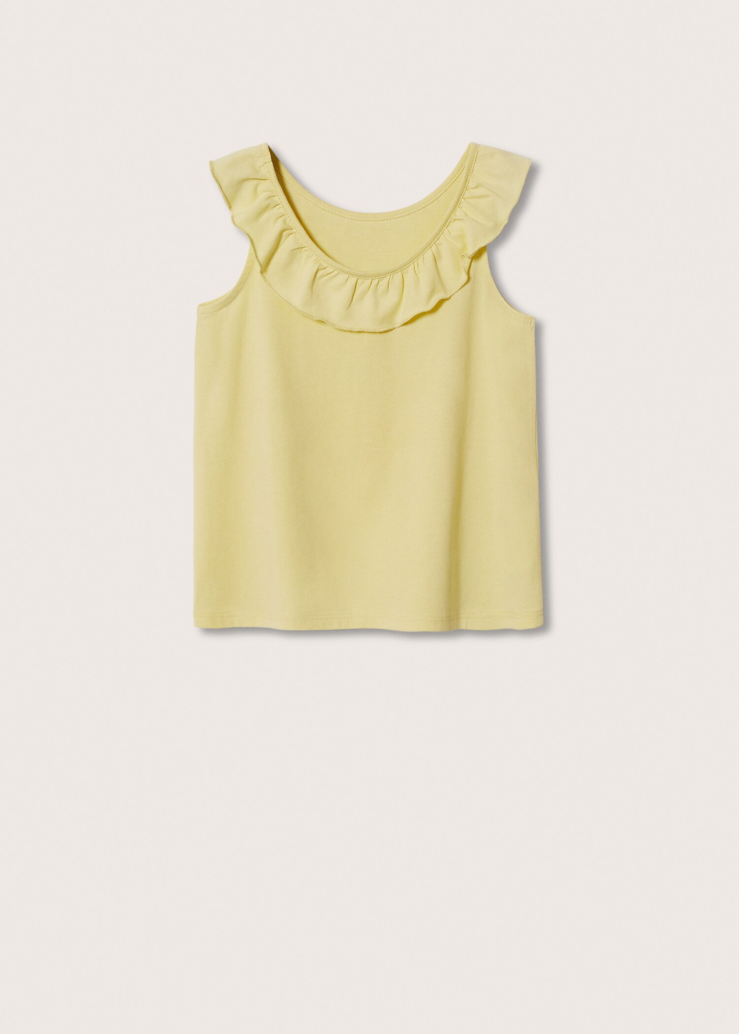 Ruffle cotton T-shirt - Reverse of the article