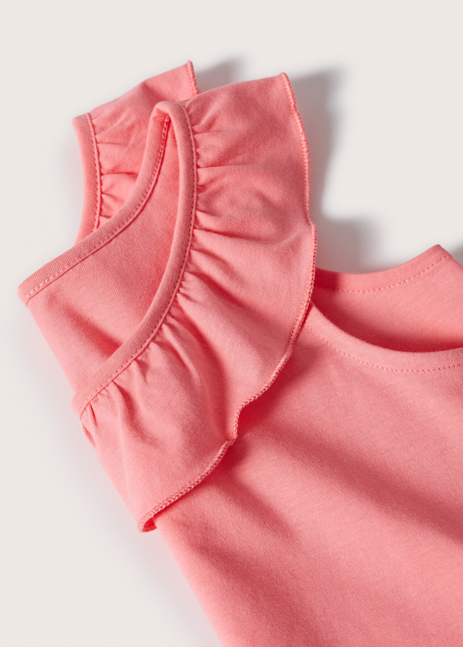 Ruffle cotton T-shirt - Details of the article 8