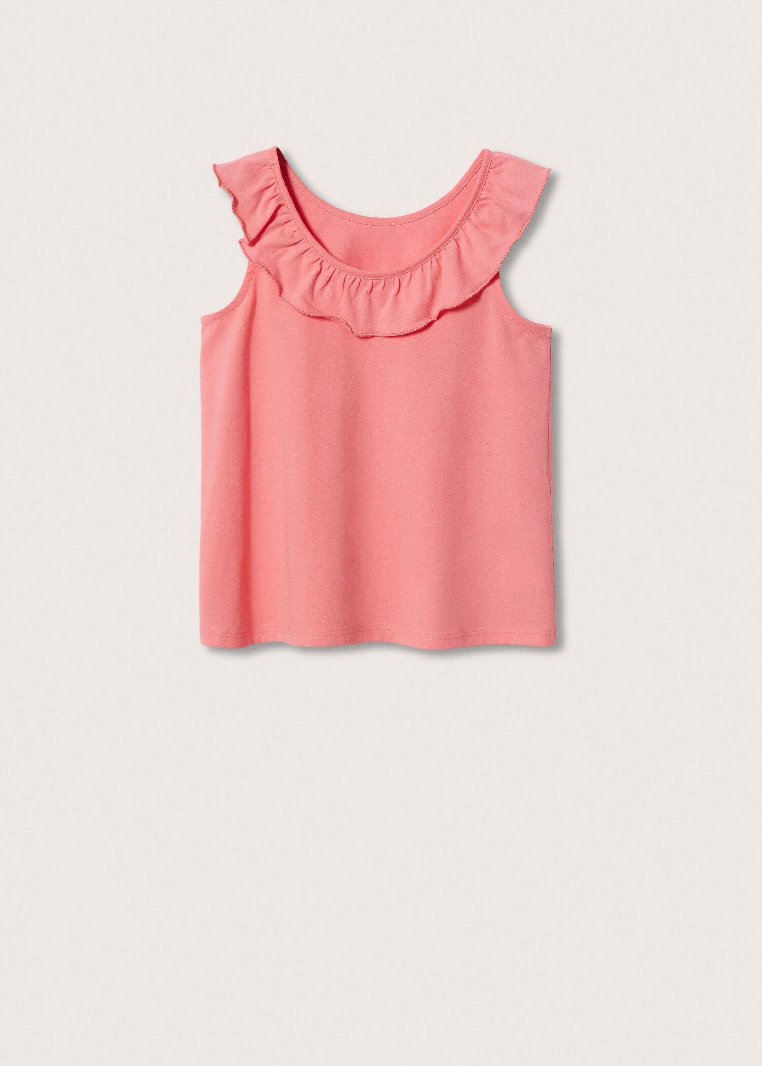 Ruffle cotton T-shirt - Reverse of the article