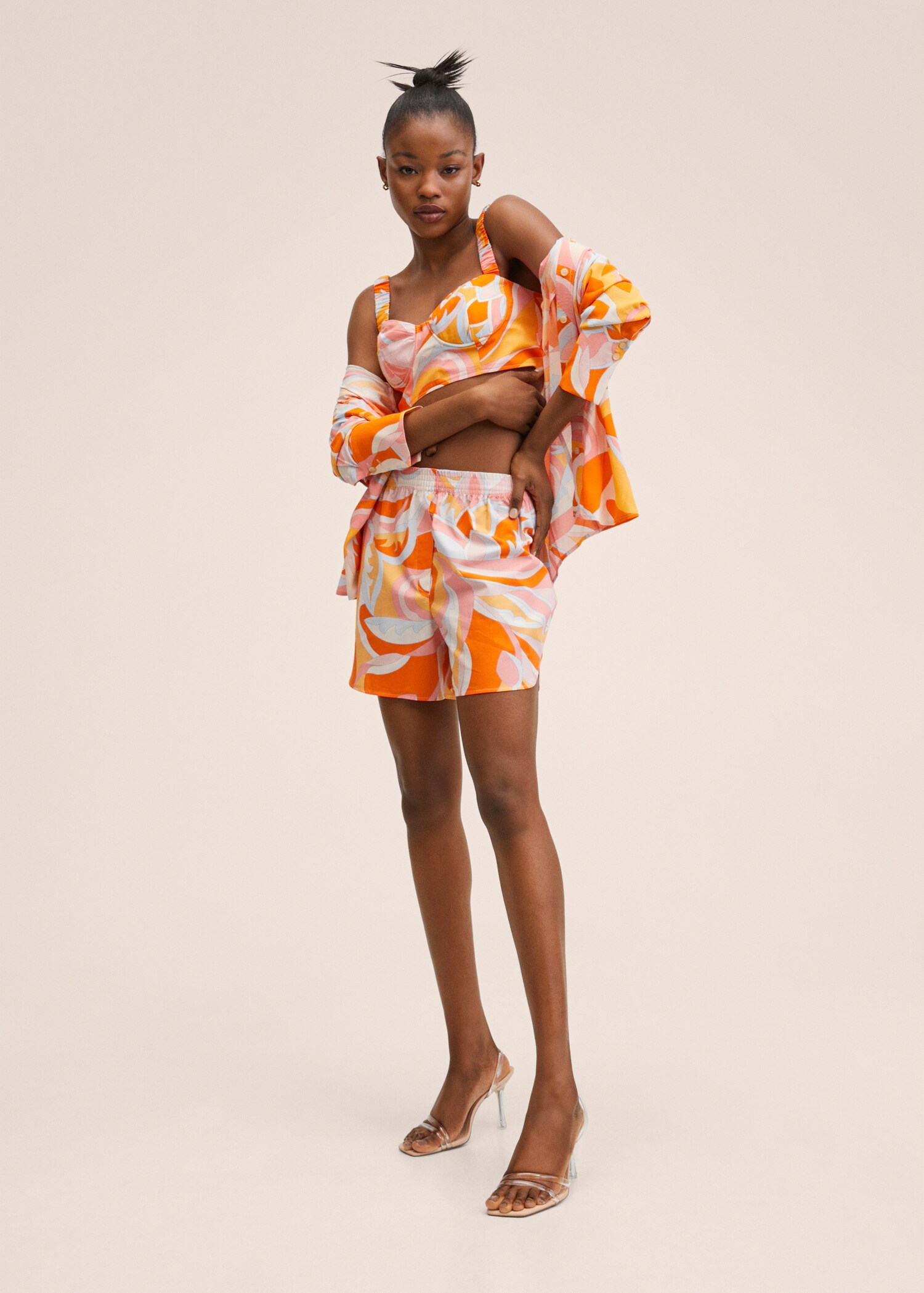 Printed cotton-blend short - Details of the article 2