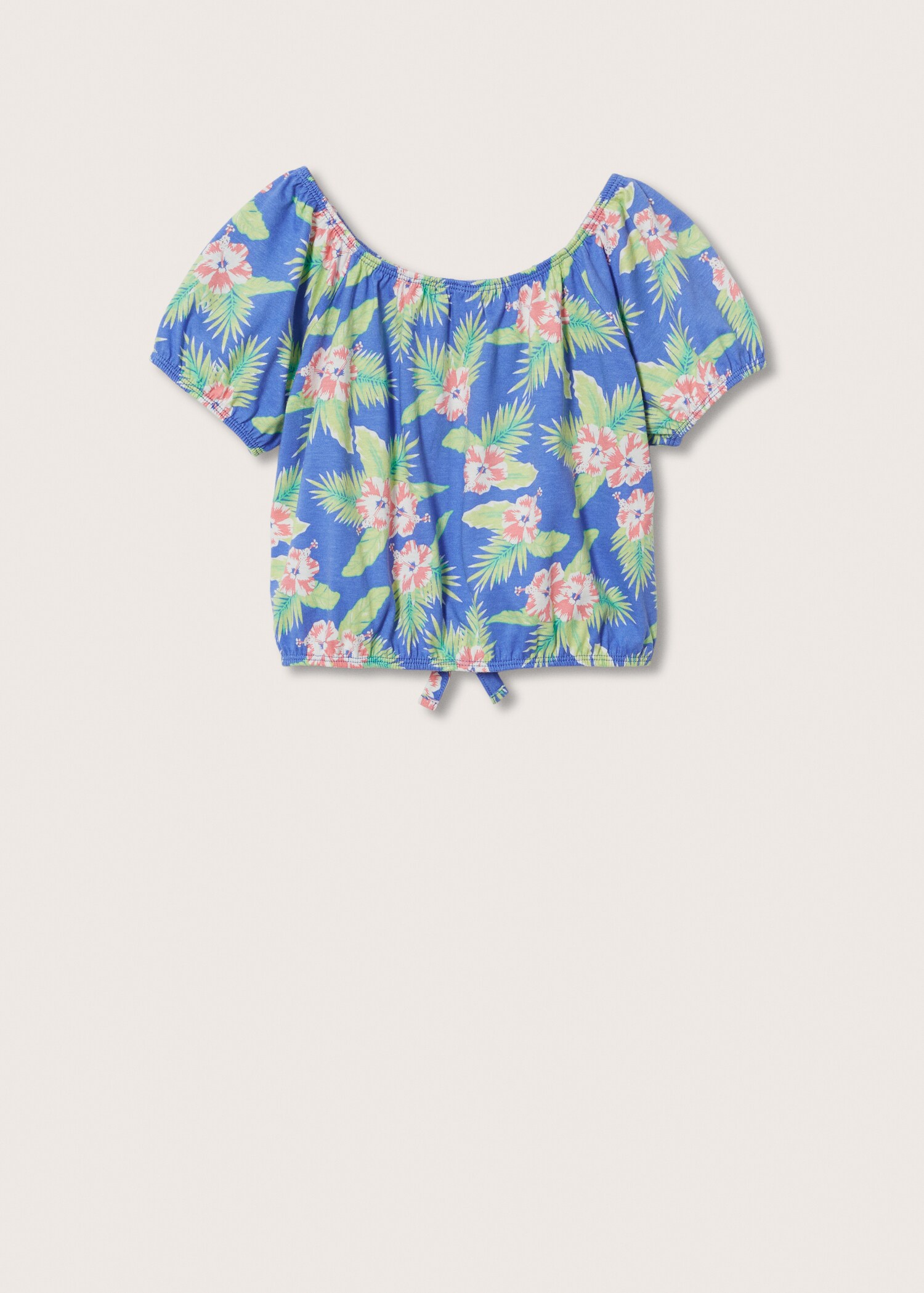 Tropical print T-shirt - Reverse of the article