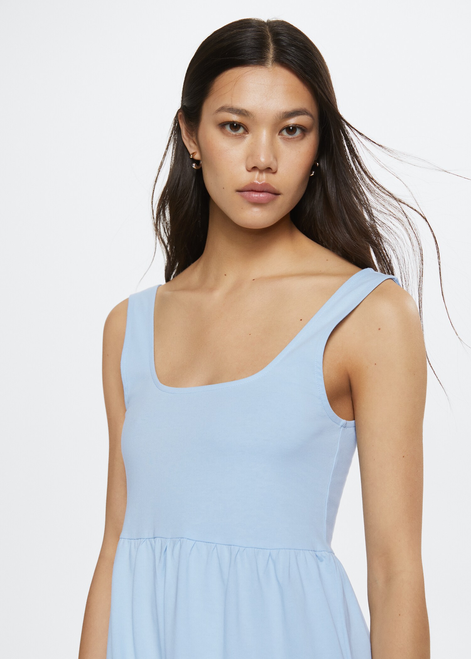 Frill cotton dress - Details of the article 1