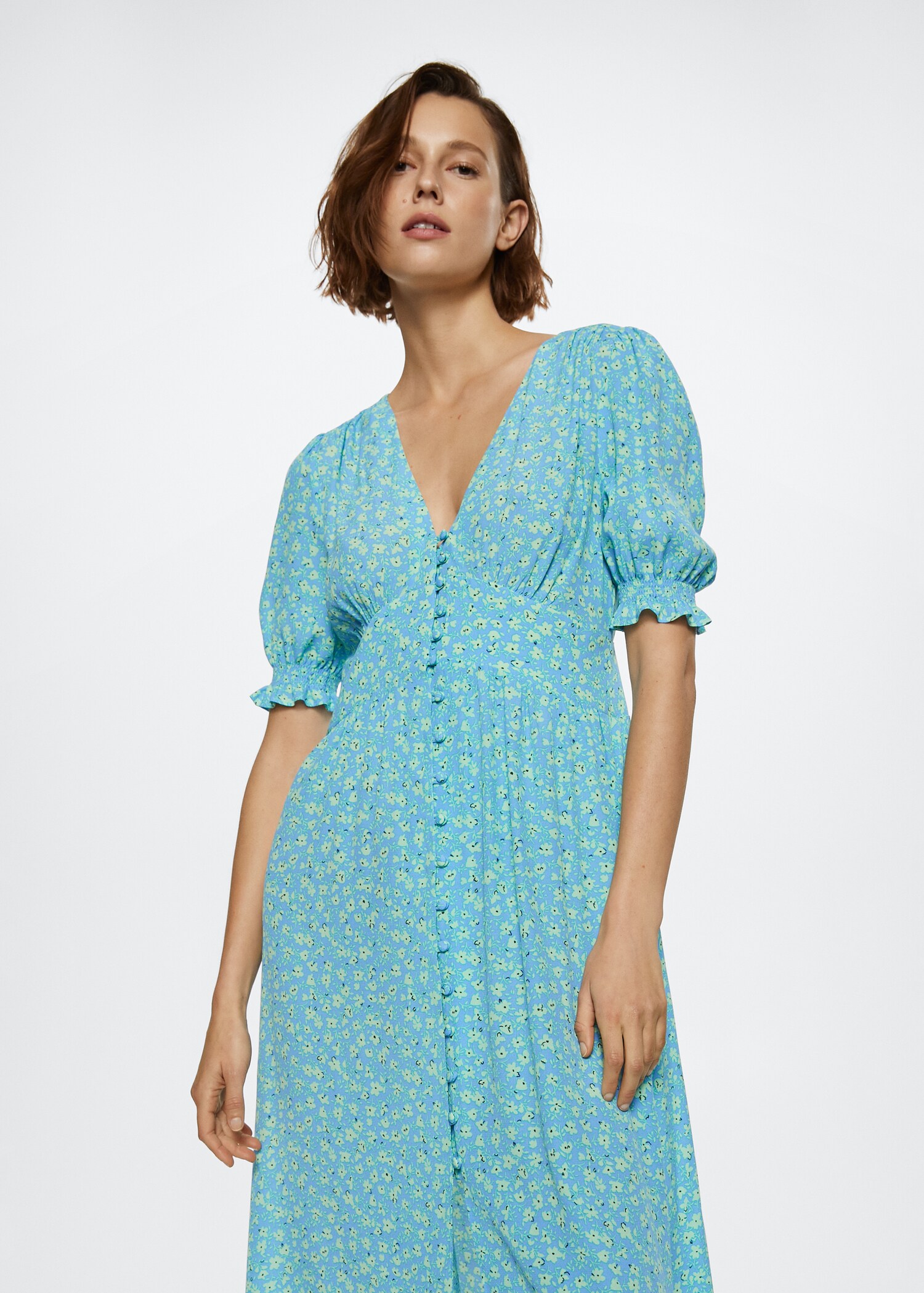 Flowy flower printed dress - Medium plane