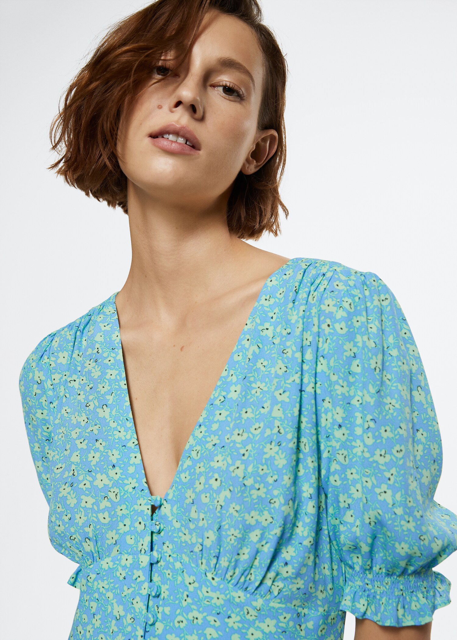 Flowy flower printed dress - Details of the article 2