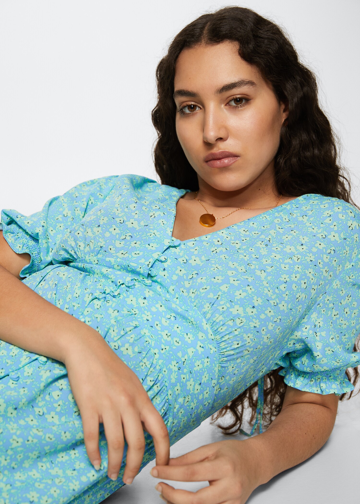 Flowy flower printed dress - Details of the article 3
