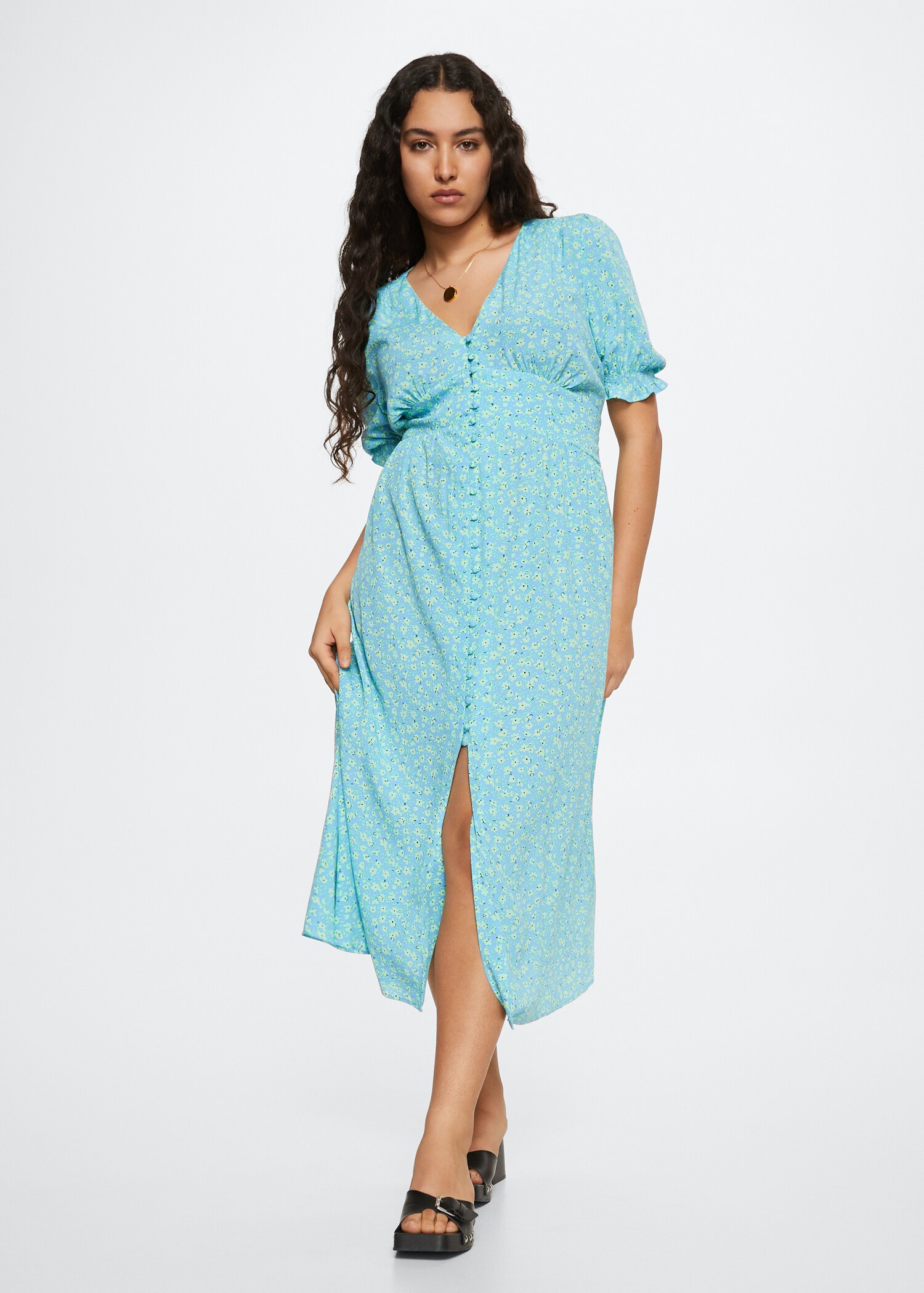 Flowy flower printed dress - Details of the article 4