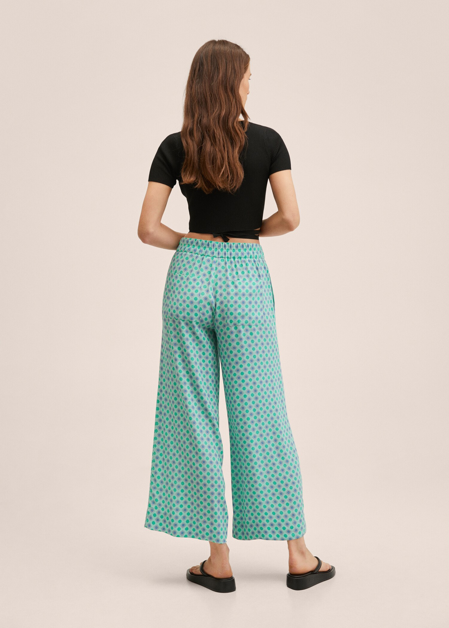 Fluid culotte trousers - Reverse of the article