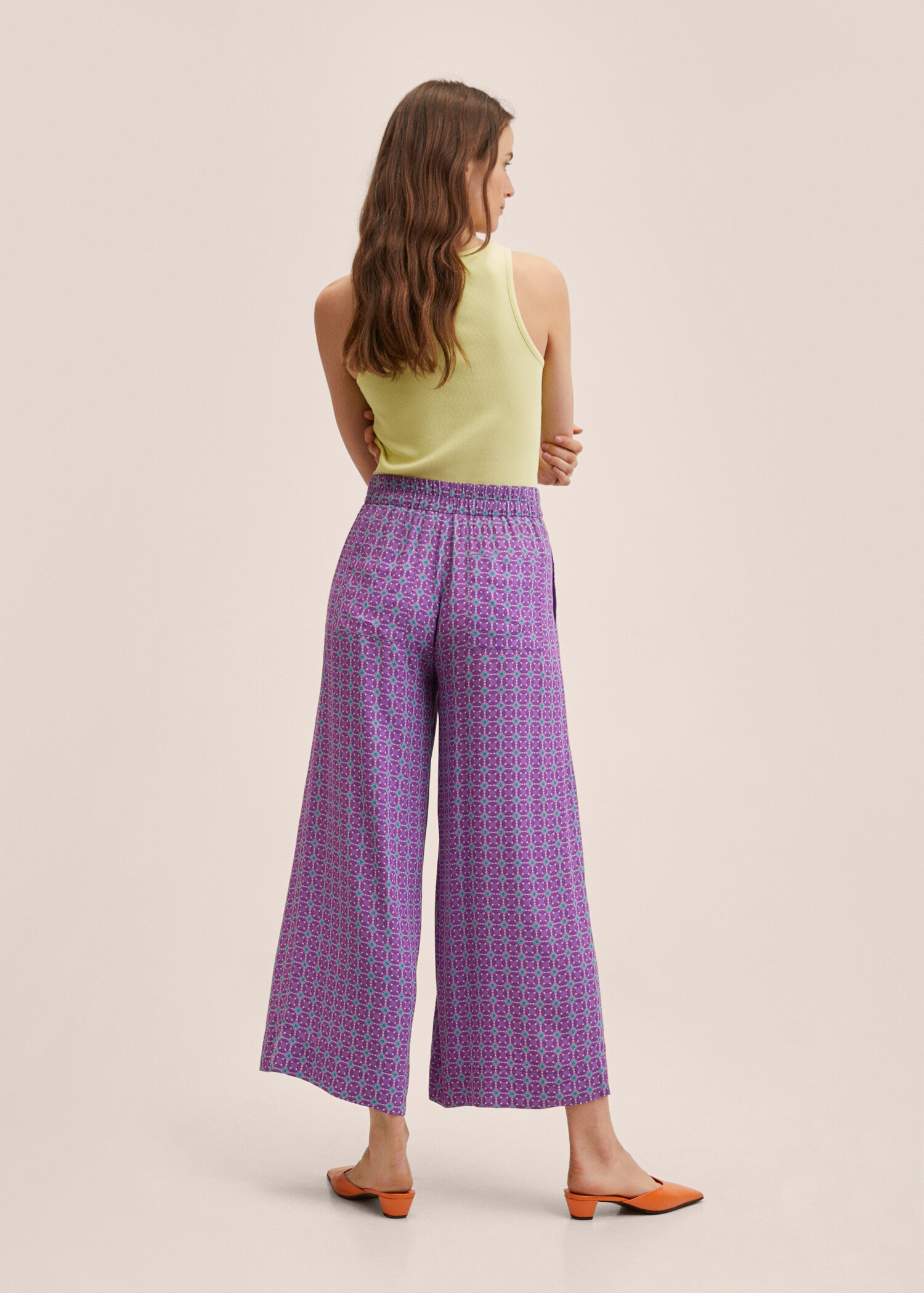 Fluid culotte trousers - Reverse of the article