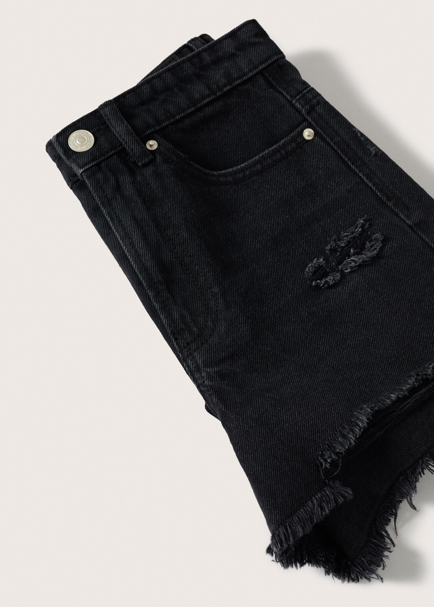 Ripped-detail denim short - Details of the article 8