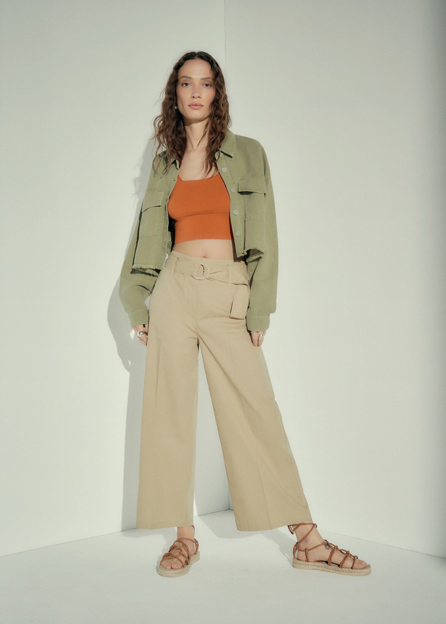 Belt cotton-blend trousers - Details of the article 6